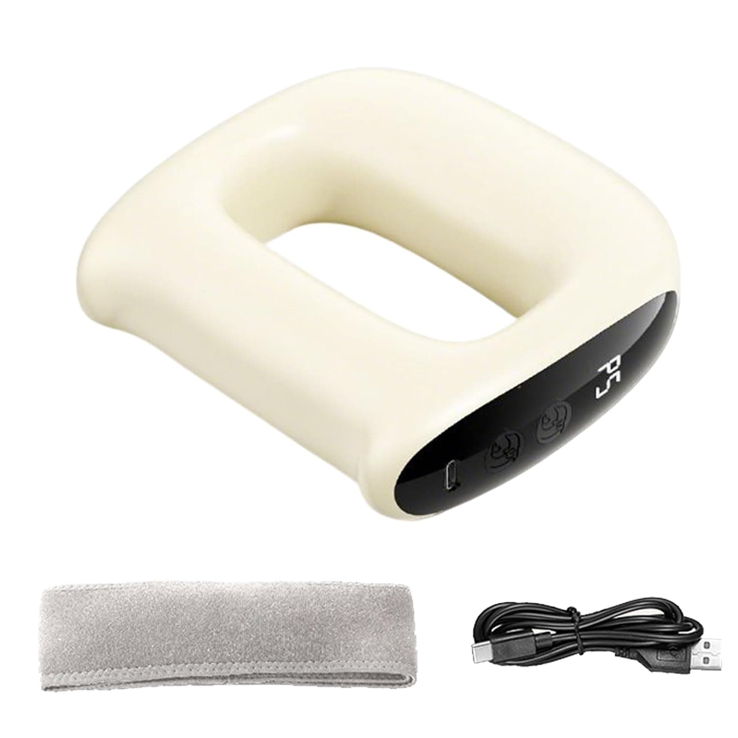 Fascia Vibration Ring Full-Body Ergonomic Deep Tissue Ring | Electric Massage Tool Rechargeable Muscle Recovery Relaxation Aid for Abdomen Belly Neck Waist Arms