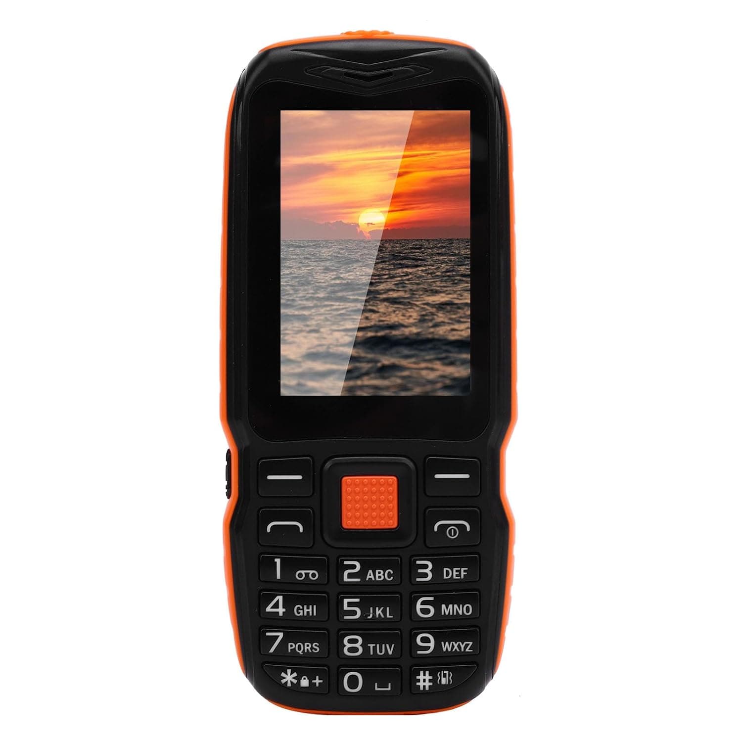 Cryfokt Big Phone with 2G, 2PCS 1000mAh Batteries, Large Buttons, Dual SIM, 32MB, Flashlight, Drop Proof Flip Cell Phone for Seniors, Charging Cable (Orange)