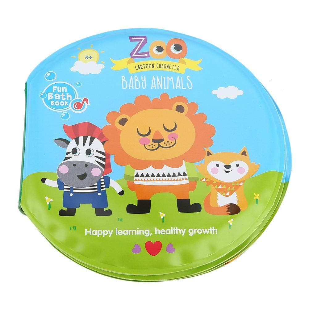 Baby Bath Books Kids Learning Bath Toys Tear Proof infant Shower Toy Early Education for Bath Time(Zoo)