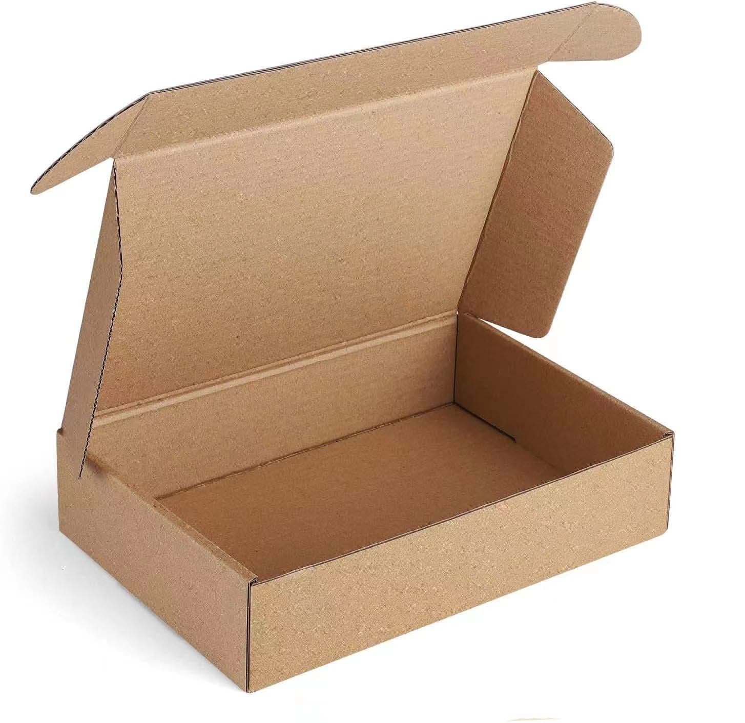 EGEN 10 Pack Small Shipping Boxes, Brown Corrugated Cardboard Fold Box Paper Gift Box for Mailing Packing Mailer (7.5"x4.3"x1.58")