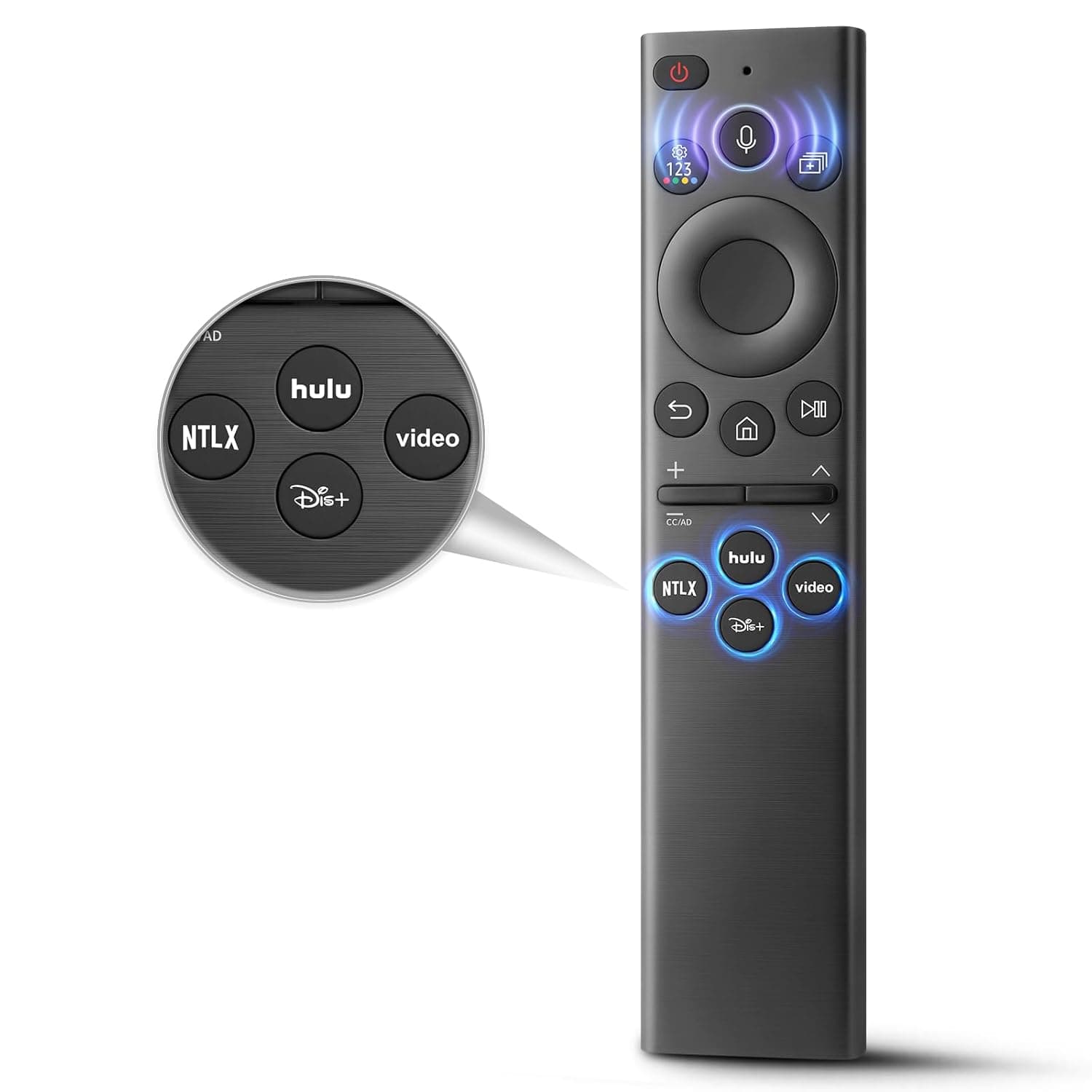 Voice Remote for Samsung-TV-Remote Replacement, Universal for 2019-2024 Samsung Smart TV Remote Control with Voice Control.No Solarcell.2-Year Warranty.