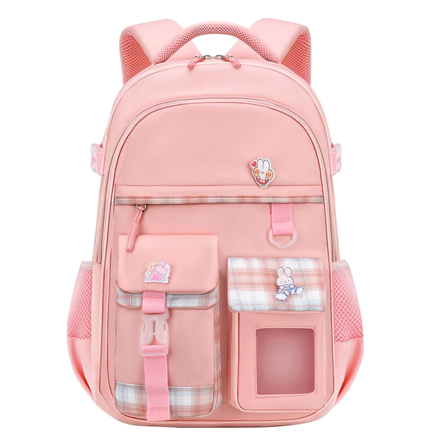 School Bags for Girls, Kawaii Large Capacity Kids Backpack, Ultralight Children's Backpacks, Cute Bookbag with Compartments for 6-15 Years Old