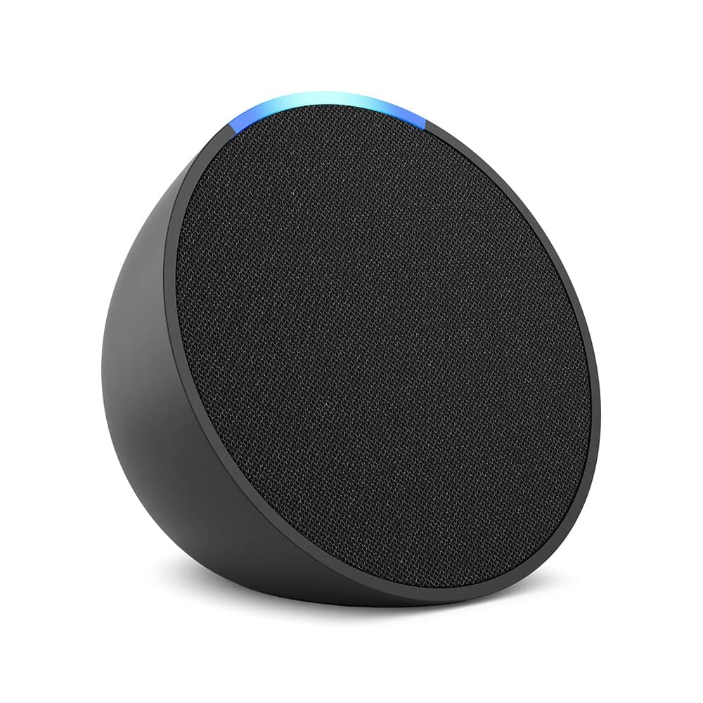 Echo Pop | Full sound compact Wi-Fi & Bluetooth smart speaker with Alexa | Use your voice to control smart home devices, play the Quran or music, and more (speaks English & Khaleeji) | Charcoal