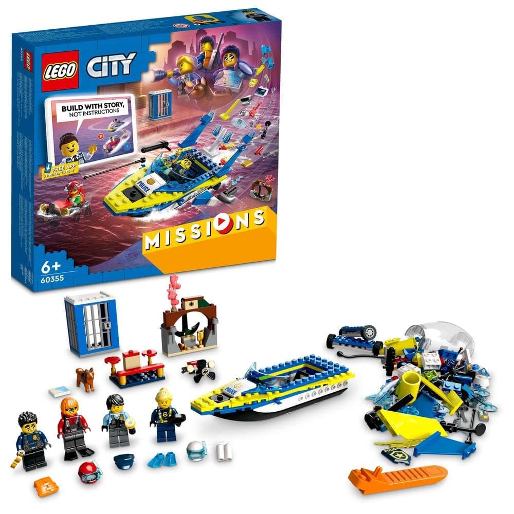 LEGO® City Water Police Detective Missions 60355 Building Blocks Police Toys Set (278 Pieces)