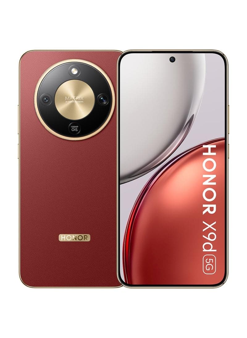 HONOR X9d 5G Smartphone, 12GB RAM + 256GB Storage, Silicon-Carbon Battery, 108MP OIS Camera, 6.79" 1.5K 120Hz AMOLED Display, 66W HONOR SuperCharge, Snapdragon 6 Gen 4, Reddish Brown