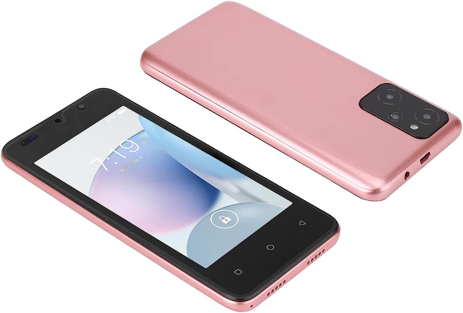 4.66 Inch Ultra Long Standby Dual Card Dual Standby 2GB RAM 2MP Front Camera 3 Card Mobile Phone (Color : Rose Gold)