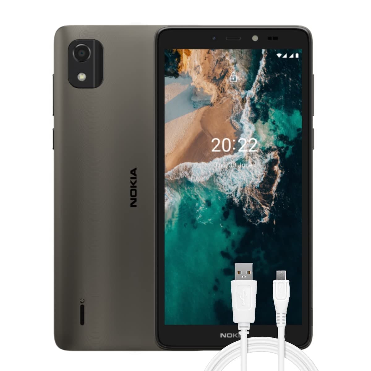 Nokia C2 2nd Edition Dual-SIM 32GB ROM + 2GB RAM (GSM Only | No CDMA) Factory Unlocked 4G/LTE Smartphone (Warm Gray) - International Version