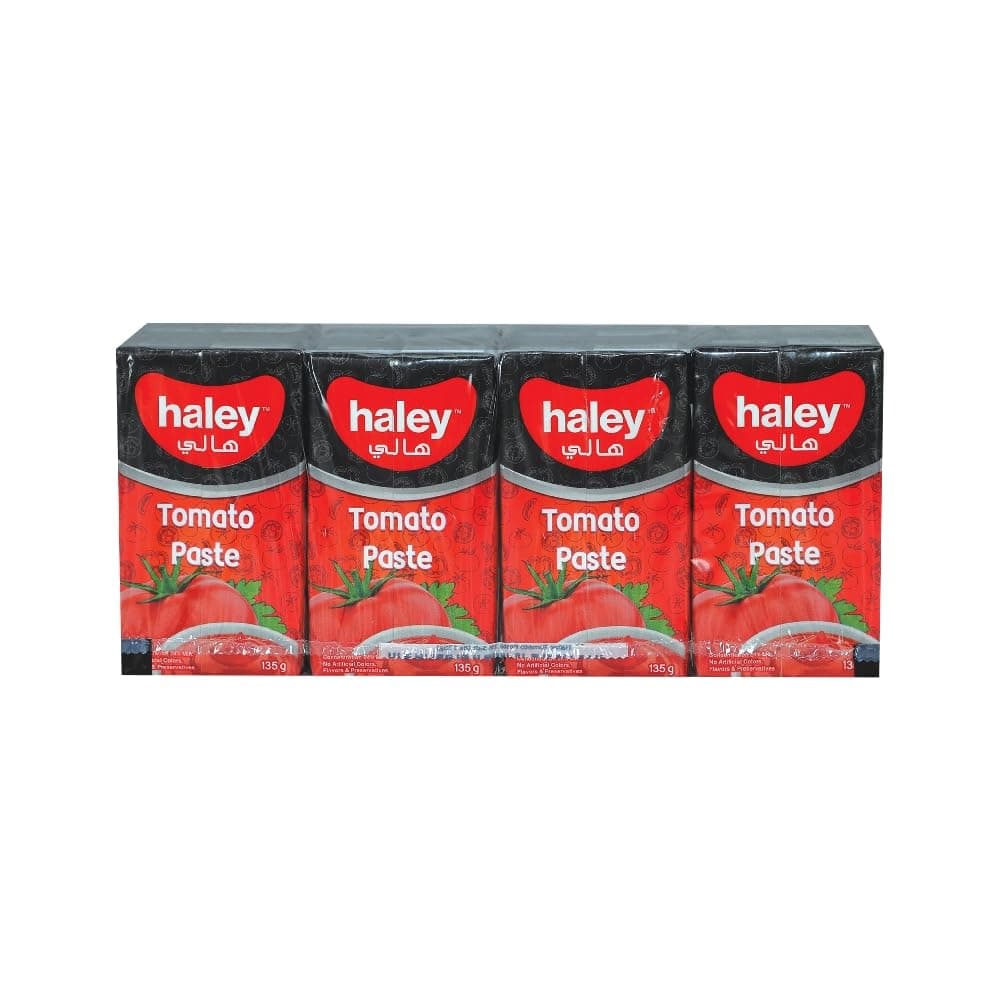 Haley Tomato Paste, 135 g, Pack of 8