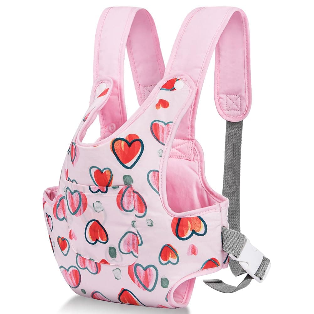 Aolso Baby Doll Carrier, Doll Carrier for Children with Adjustable Straps, Backpack Carrier with Adjustable Straps for Babies, Doll Accessory for 14-18 Inch Doll Strap, Doll Carrying Accessory for