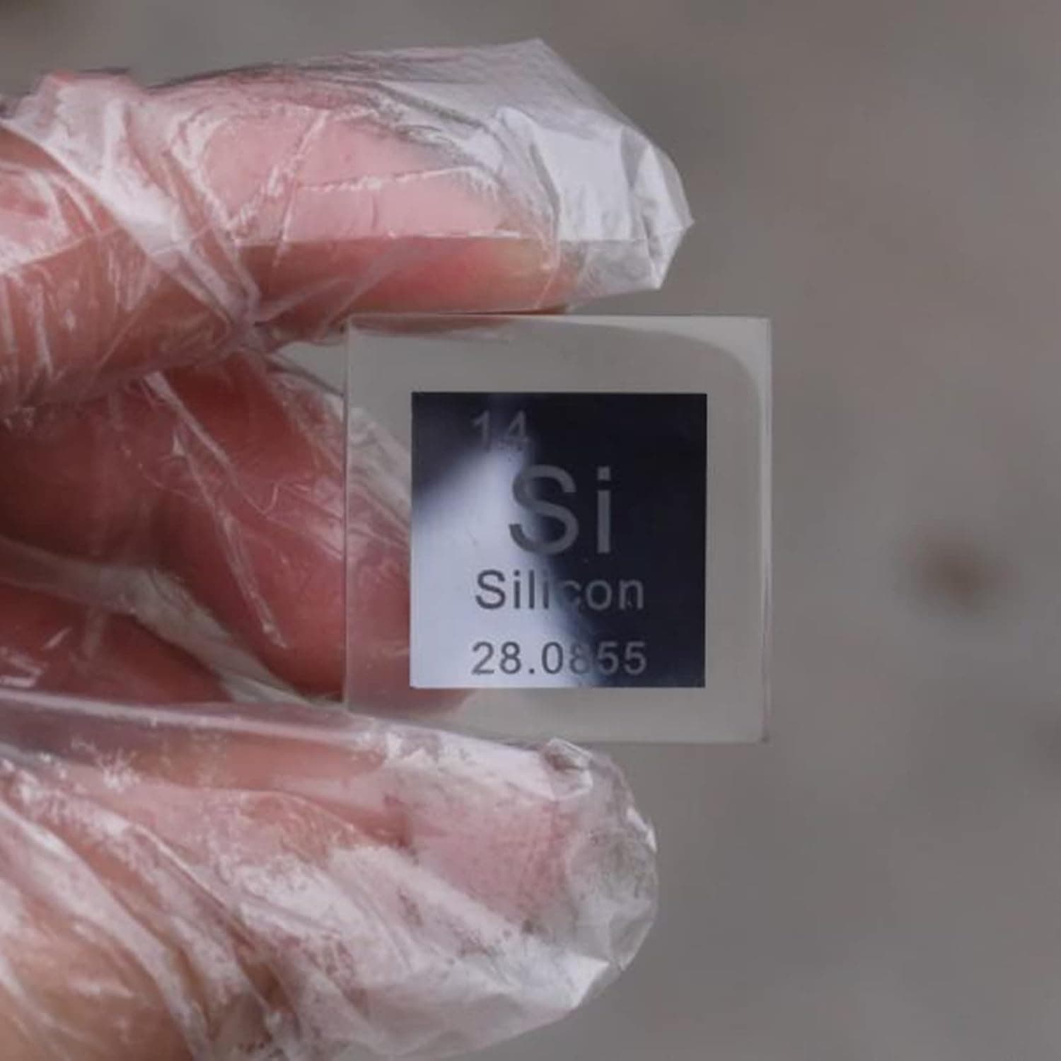 Resin cast monocrystalline Silicon for Element Collection Lab Experiment Material Hobbies DIY