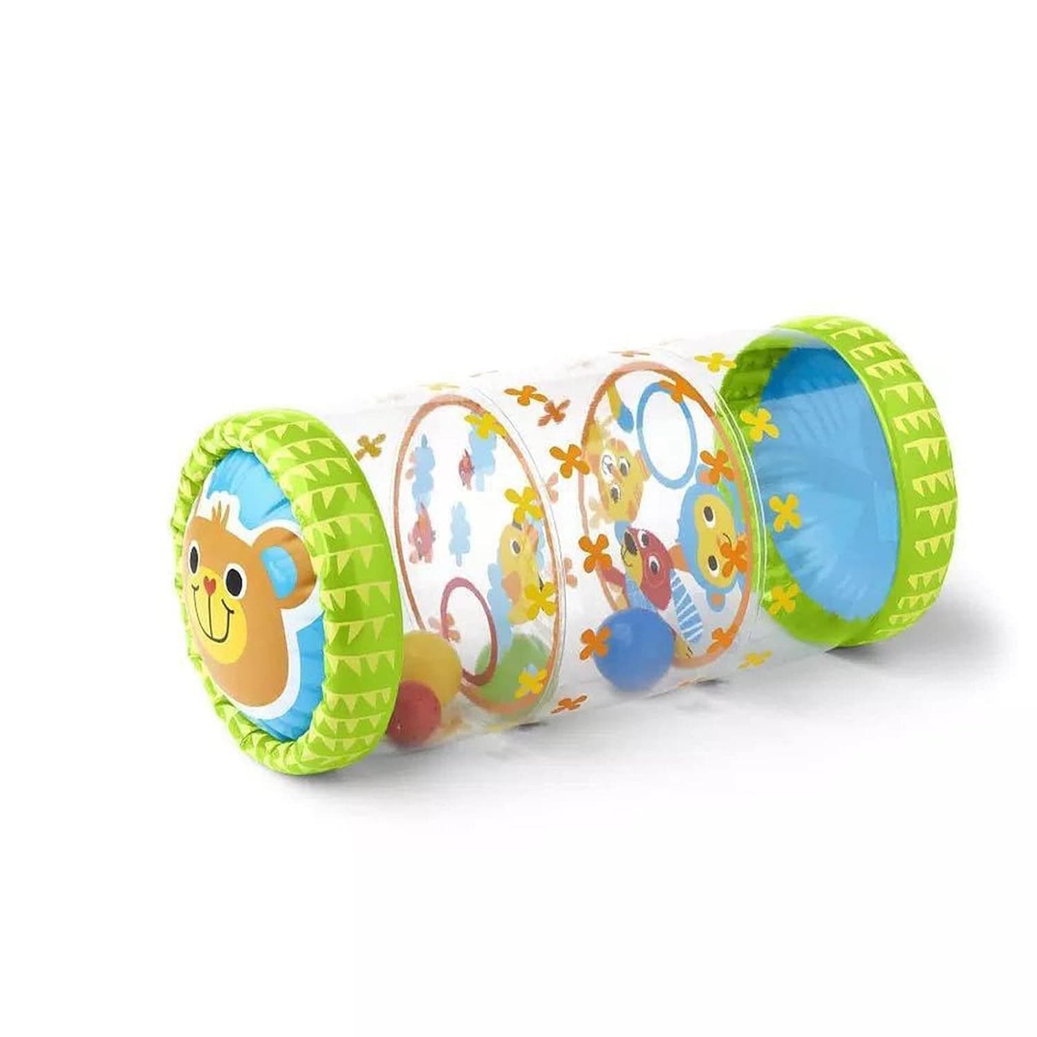 Yctze Infant Inflatable Roller PVC Early Development Toy with Balls and Bells for Babies 3-36 Months