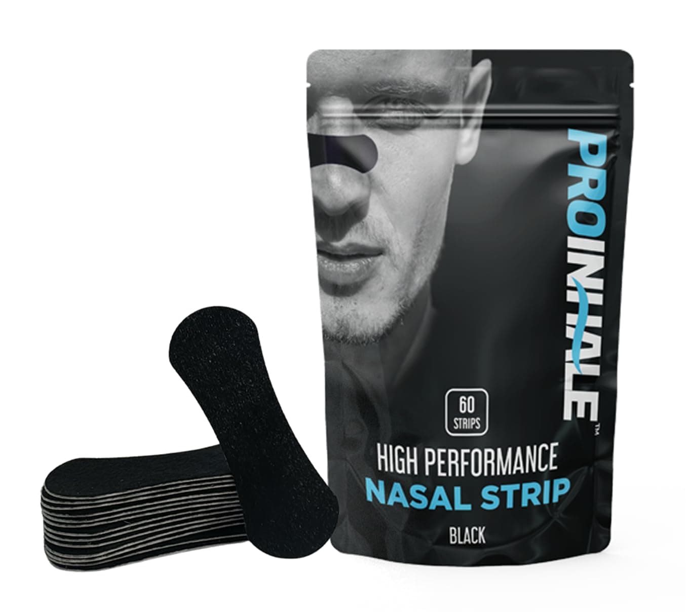 Athletic Nasal Strips – Flexible Nose Strip for Comfortable Fit, Secure Hold, Non-Slip Adhesive, Day or Night Use, Sport and Sleep Support, 60 Count Nasal Expander Strips