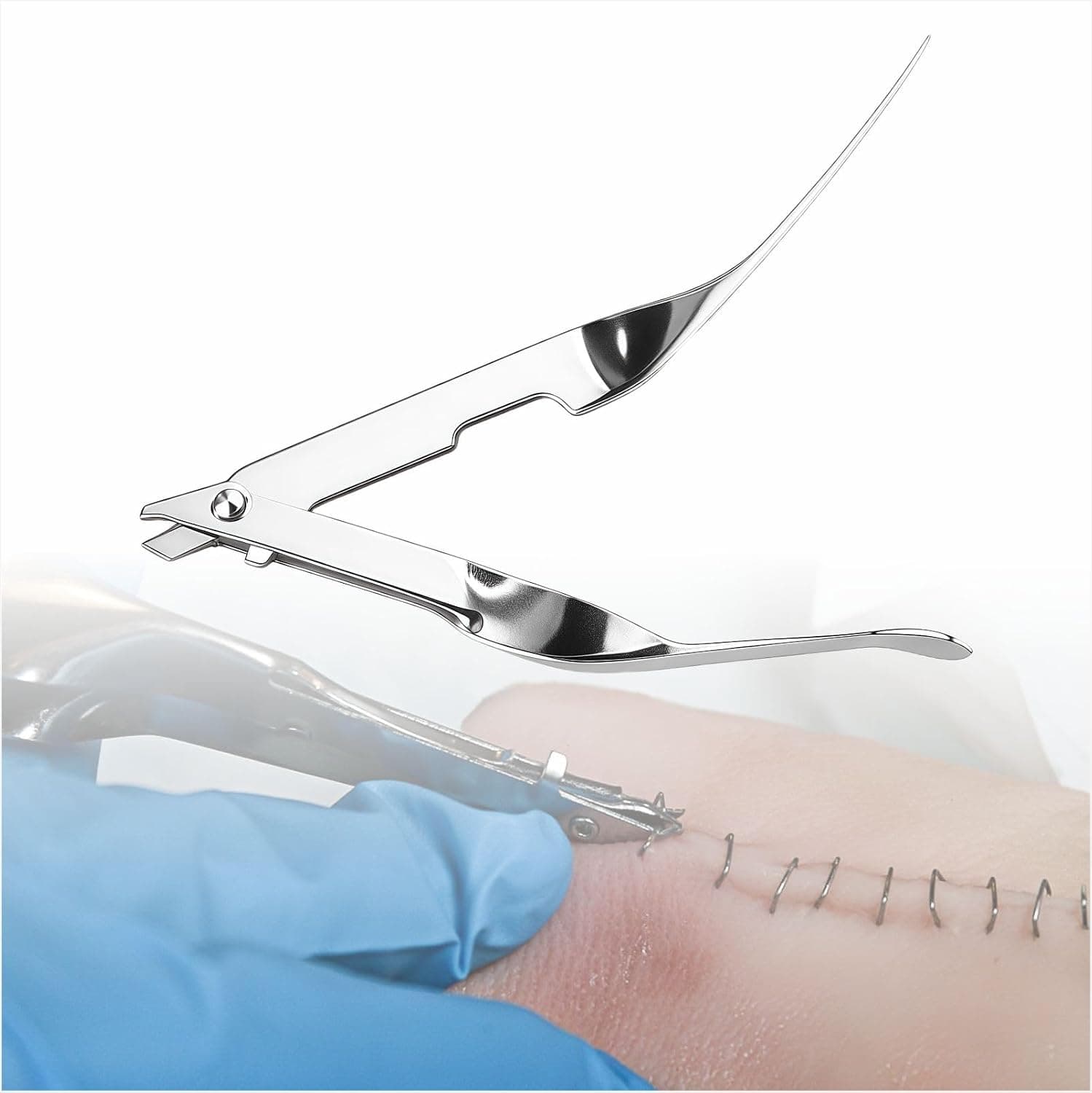 Skin Staple Remover Tool - Surgical Grade Stainless Steel Staple Extractor for Veterinary and Wound Care (1)
