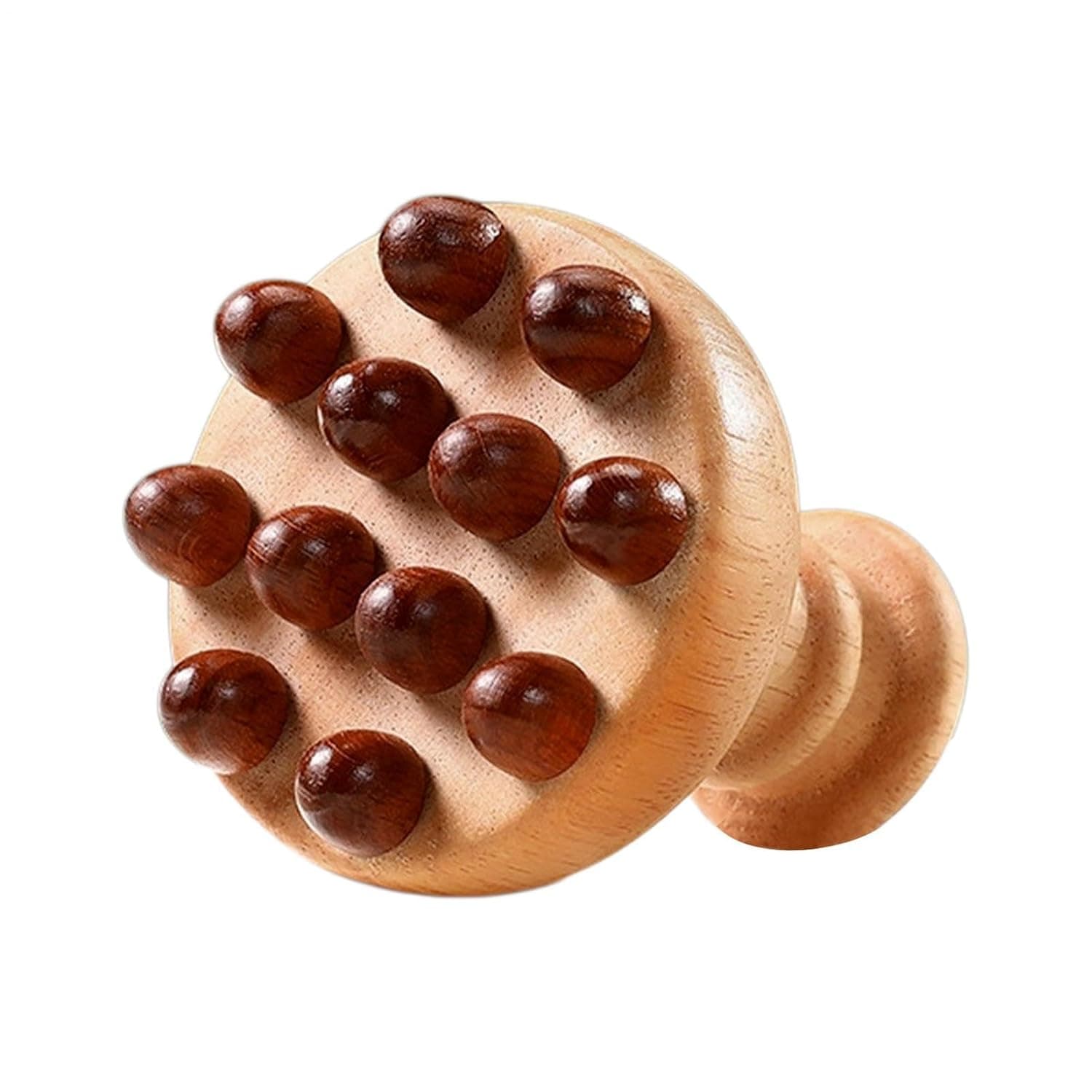 Wooden Massage Tools Manual Natural Contouring Mushroom Massager | Body Massage Tools for Back Belly Face Neck Muscle Home Spa Travle Shower Yoga Salon Relaxation