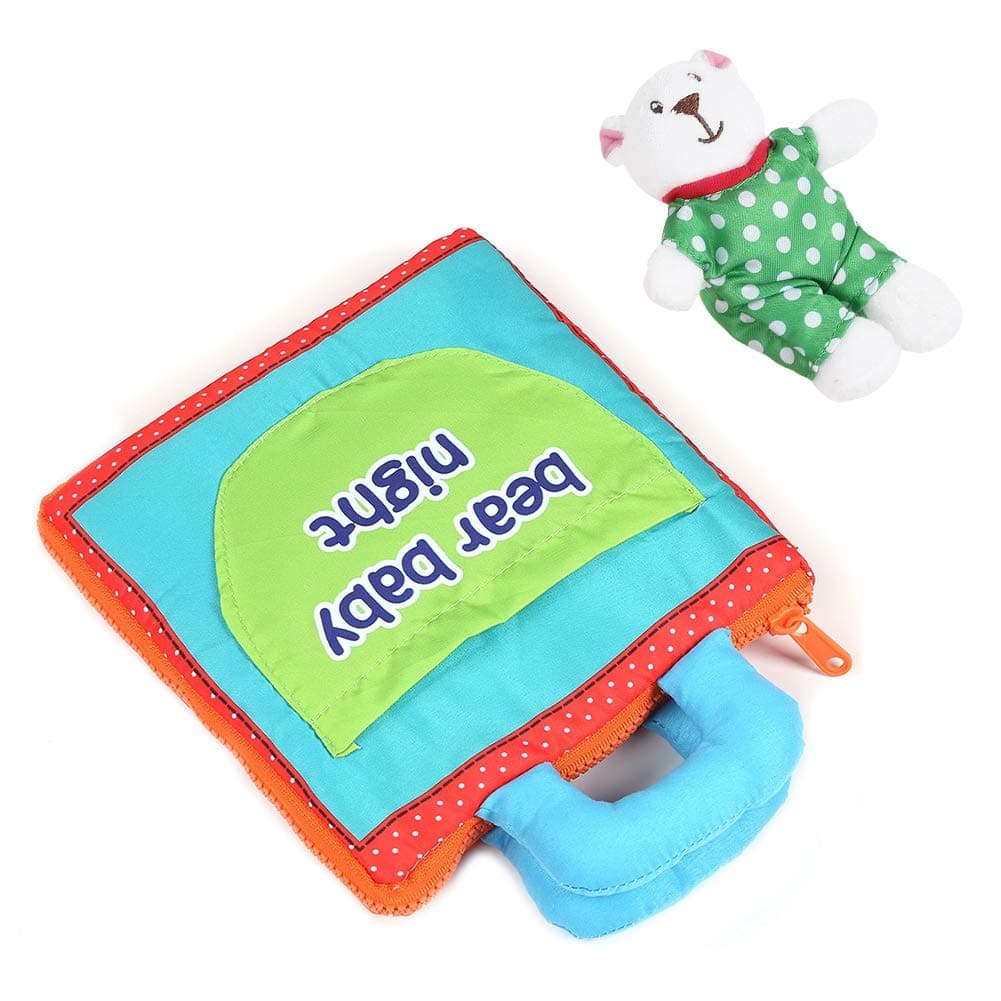 Premium Baby Book, Little Bear Three-Dimensional Soft Books Early Cognitive Development Educational Toy for Babies Infants Boys Girls Toy