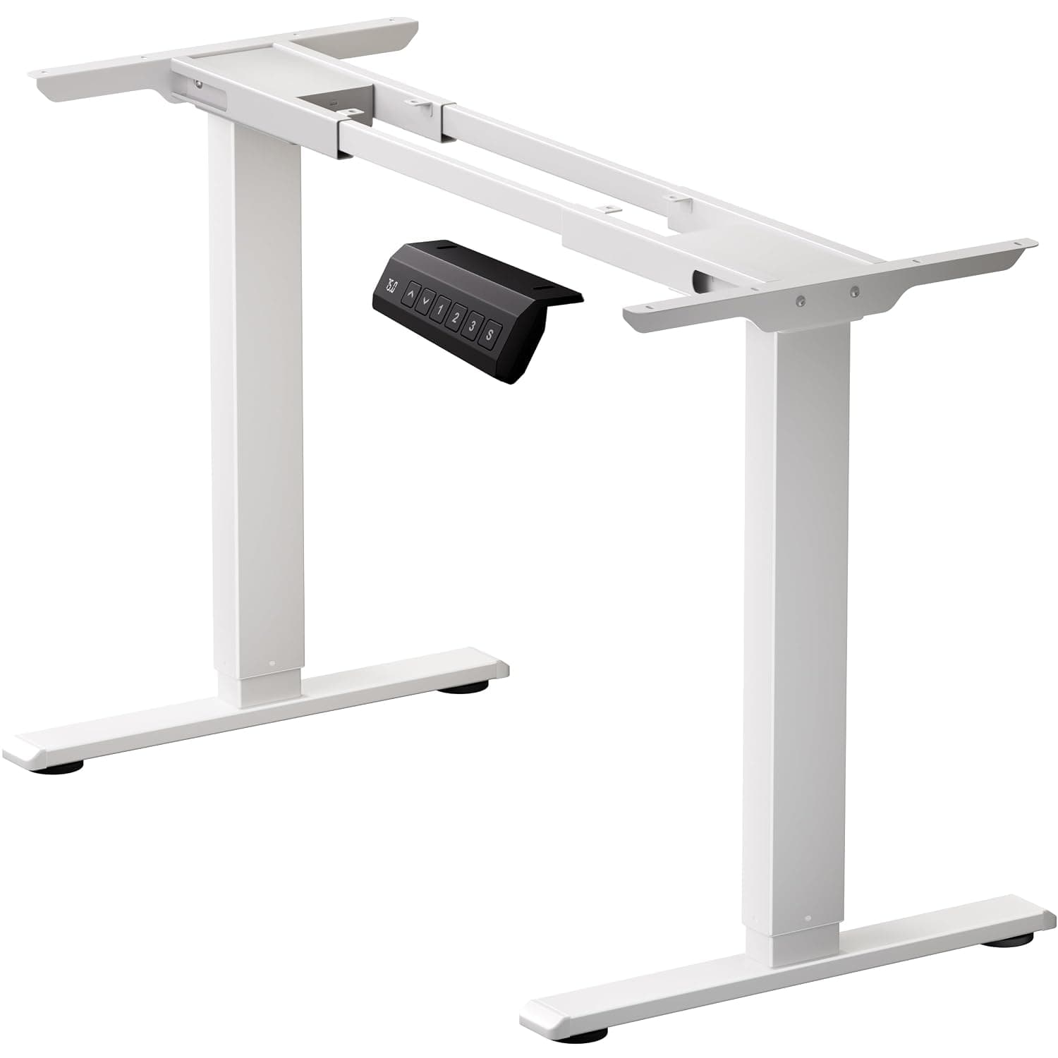 Dual Motor Electric Standing Desk Frame, Height Adjustable Table Legs for Max 44″ x 70.8″ Desktop with 330lbs Capacity, Ergonomic Sit Stand Up Desk Base for Home Office, White Frame Only
