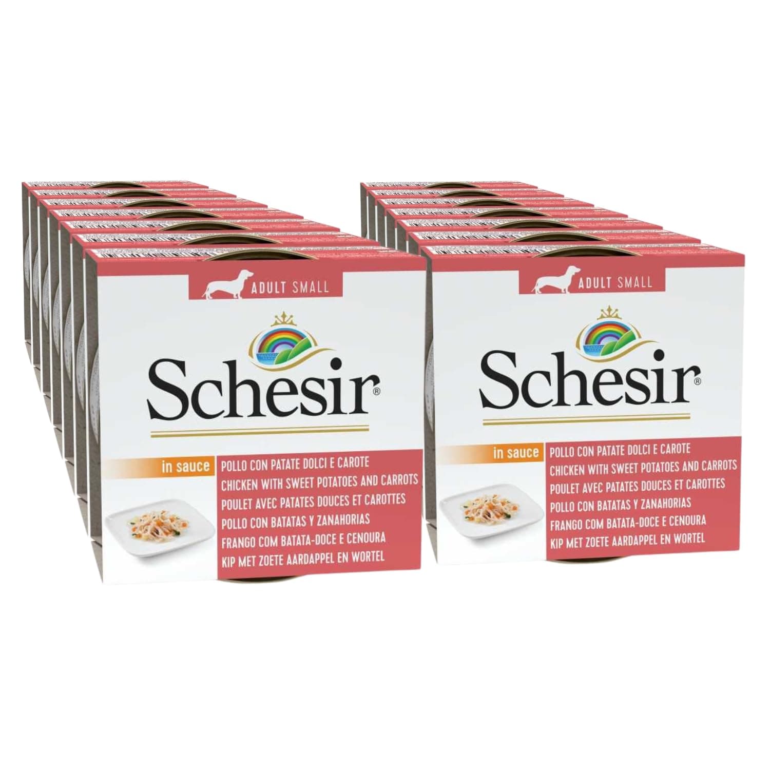 Schesir Dog Wet Food Can-Chicken with Potatoes and Carrots - 85g x 14pcs