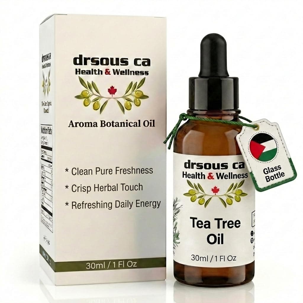 Drsous Ca Tea Tree Essential Oil 30ML | 100% Pure Cold-Pressed & Natural Therapeutic Grade Oils | Skin & Hair Care | Acne, Scalp & Nail Treatment | Glass Dropper Bottle | Made in Palestine