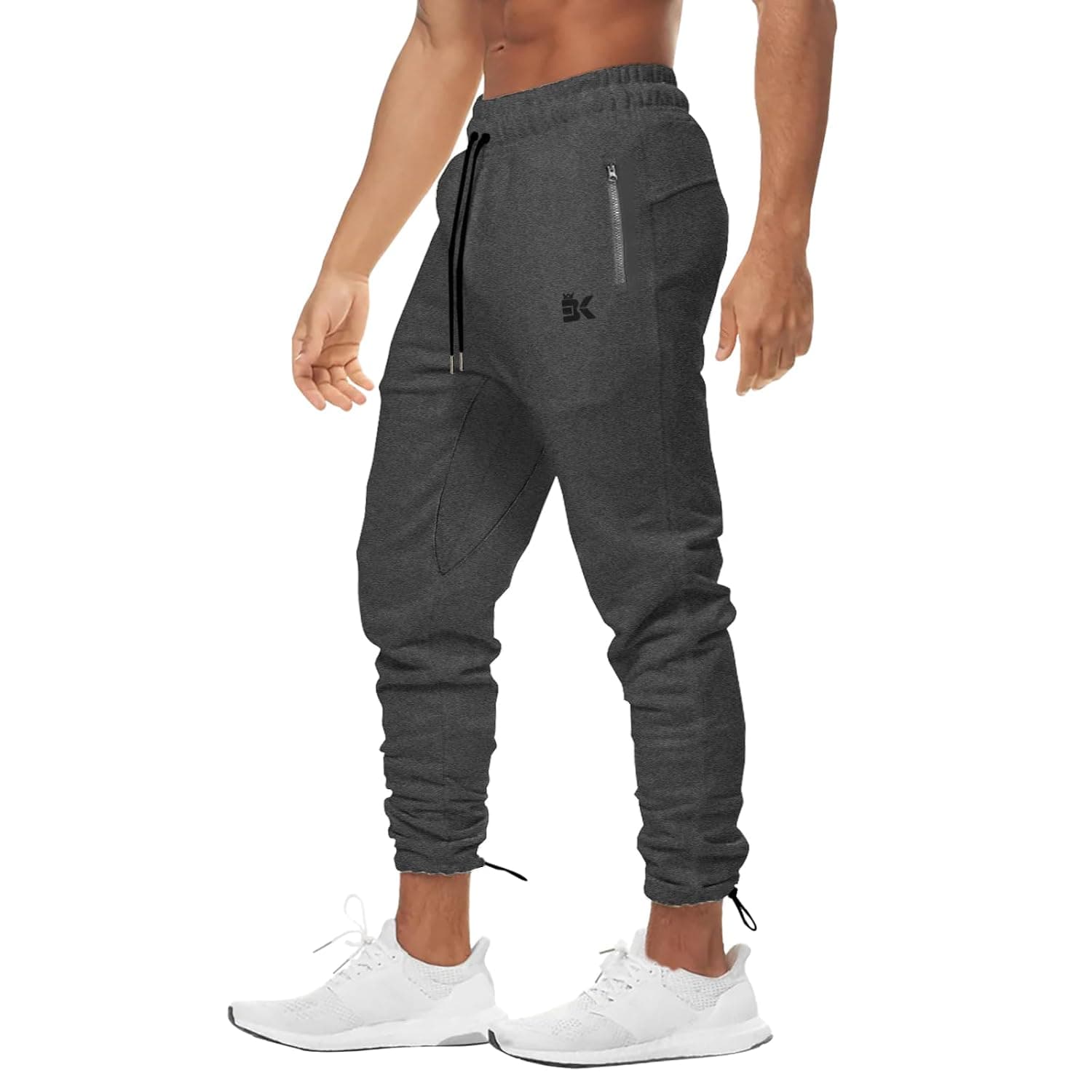 BROKIG Men's Pants Ankle Cords,Gym Jogger Sports Sweatpants