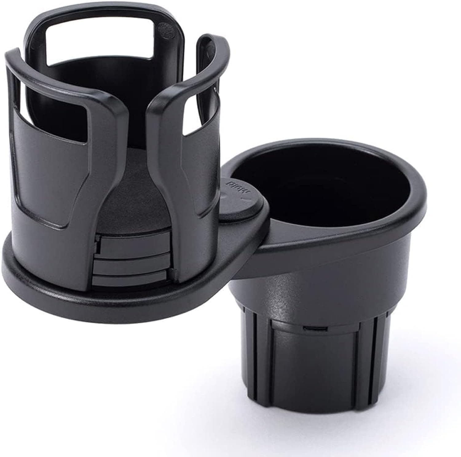 Universal Car Cup Holder Expander Adapter, 2 in 1 Multifunctional Dual Cup Mount Extender Organizer for Vehicles with 360°Rotating Adjustable Base to Hold Most