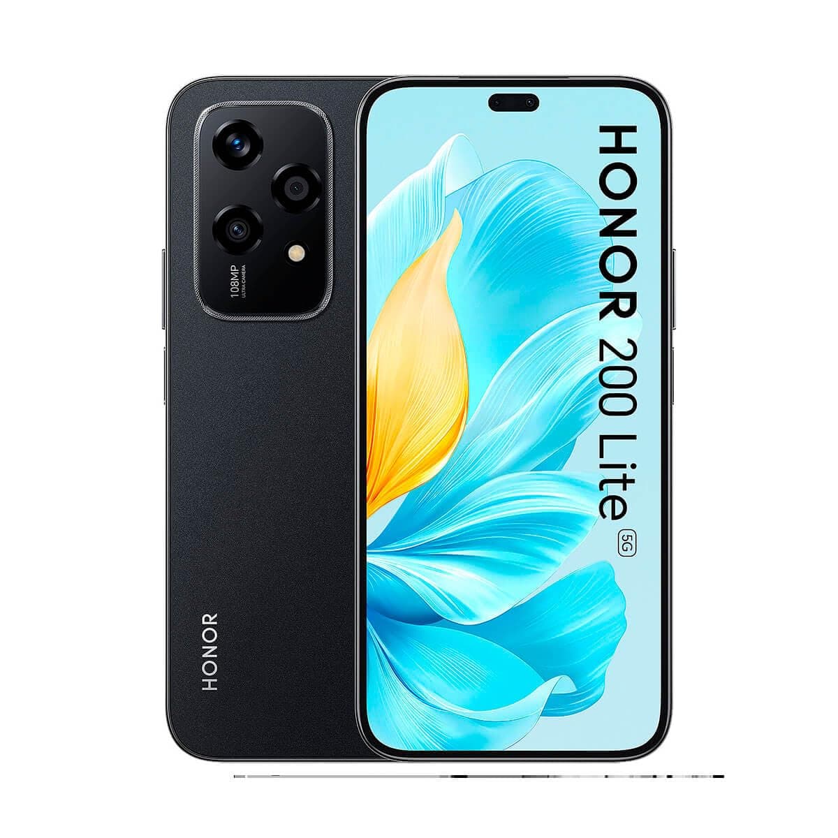 Honor 200 Lite DUAL SIM 256GB ROM + 8GB RAM (GSM Only | No CDMA) Factory Unlocked 5G Smartphone (Midnight Black) - International Version