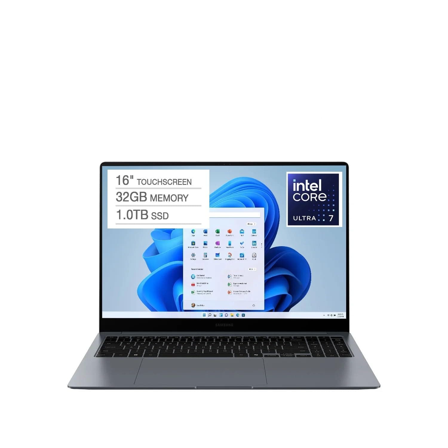 Samsung Galaxy Book4 Pro 16” Touchscreen Laptop – Intel Core Ultra 7-155H Processor – 32GB Memory & 1TB SSD – Wi-Fi 6E (Gig+) & Bluetooth 5.3 - Windows 11 - Moonstone Gray