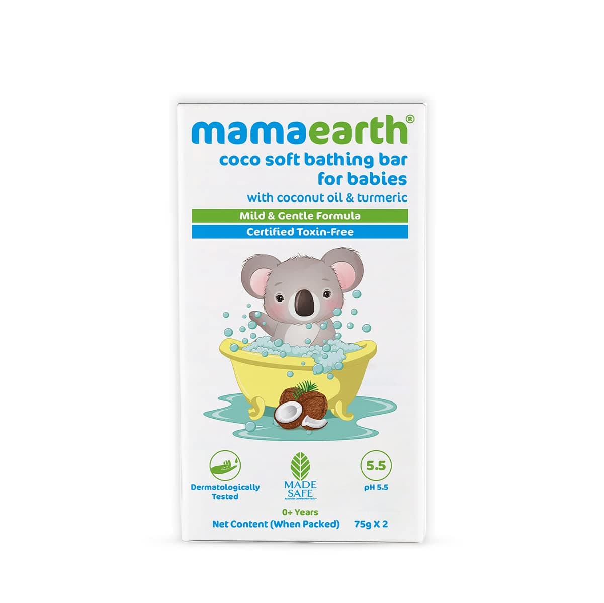 Mama Earth CocoSoft BathingBar For Babies(75g*2)