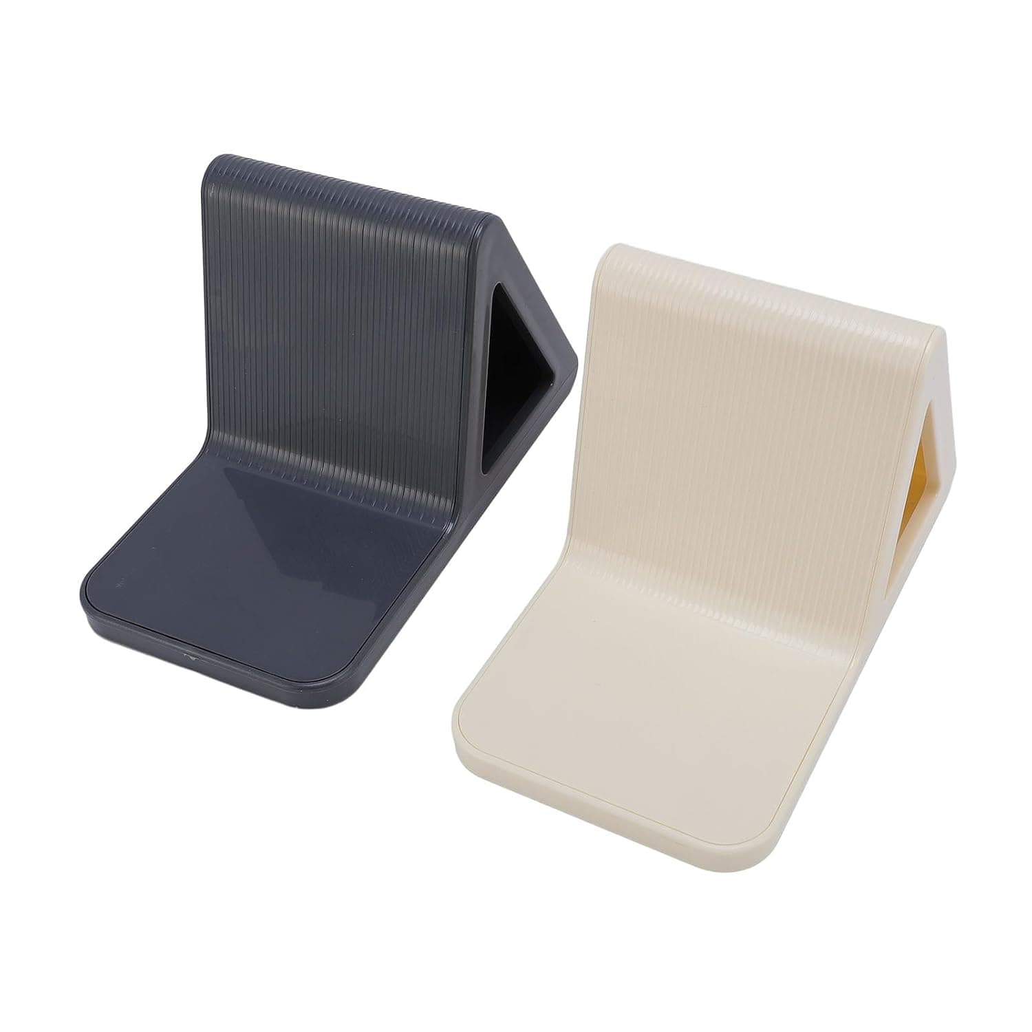2 Pcs Shower Footrest for Shaving Legs Without Drilling Non-slip Easy To Install Shower Foot Pedal Holder Yellow Grey