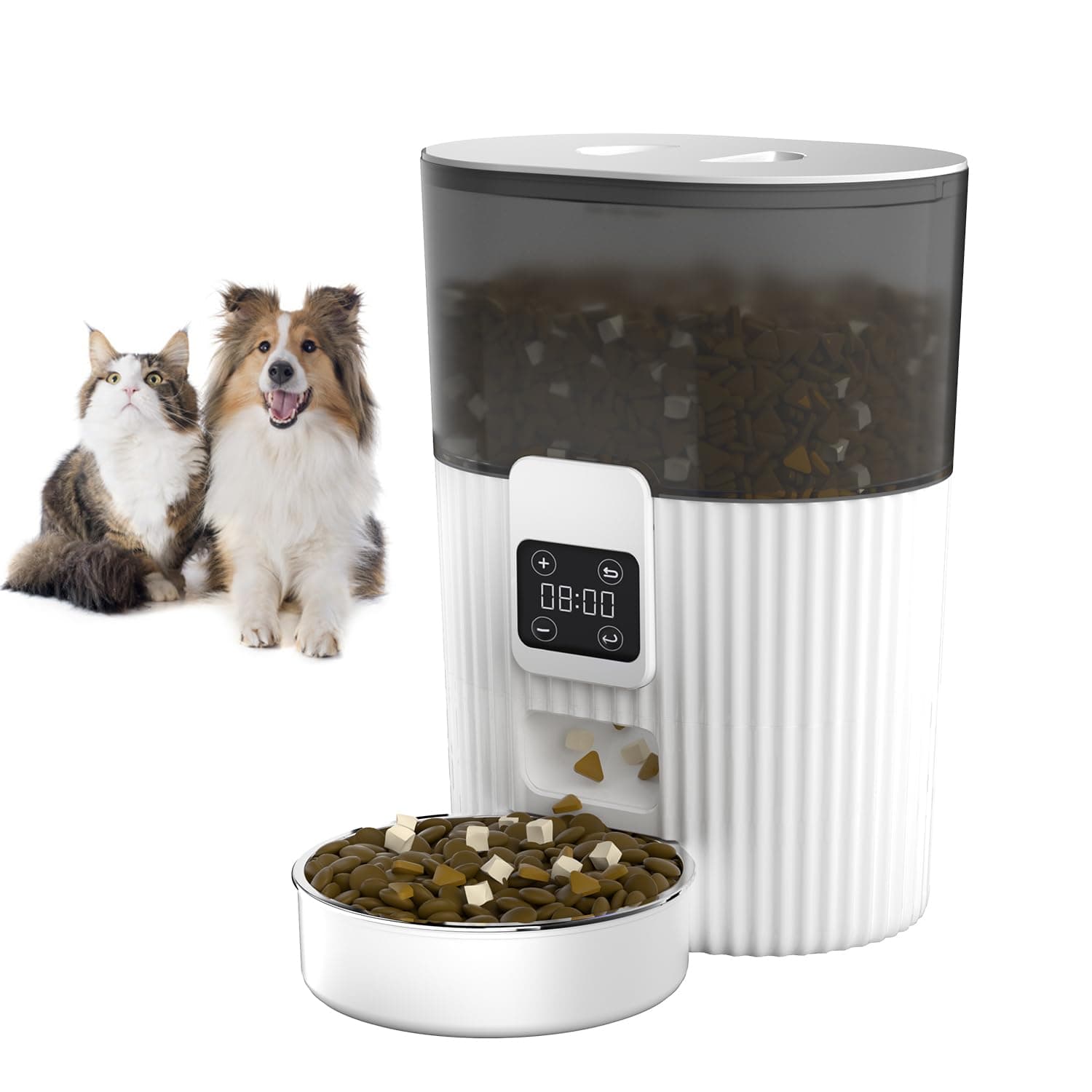 Automatic Cat Feeders,Timed Cat Feeders for Dry Food,Programmable Feeding Schedule,Automatic Pet Food Dispenser with Dual Power Supply(PROGRAMMABLE FEEDER)