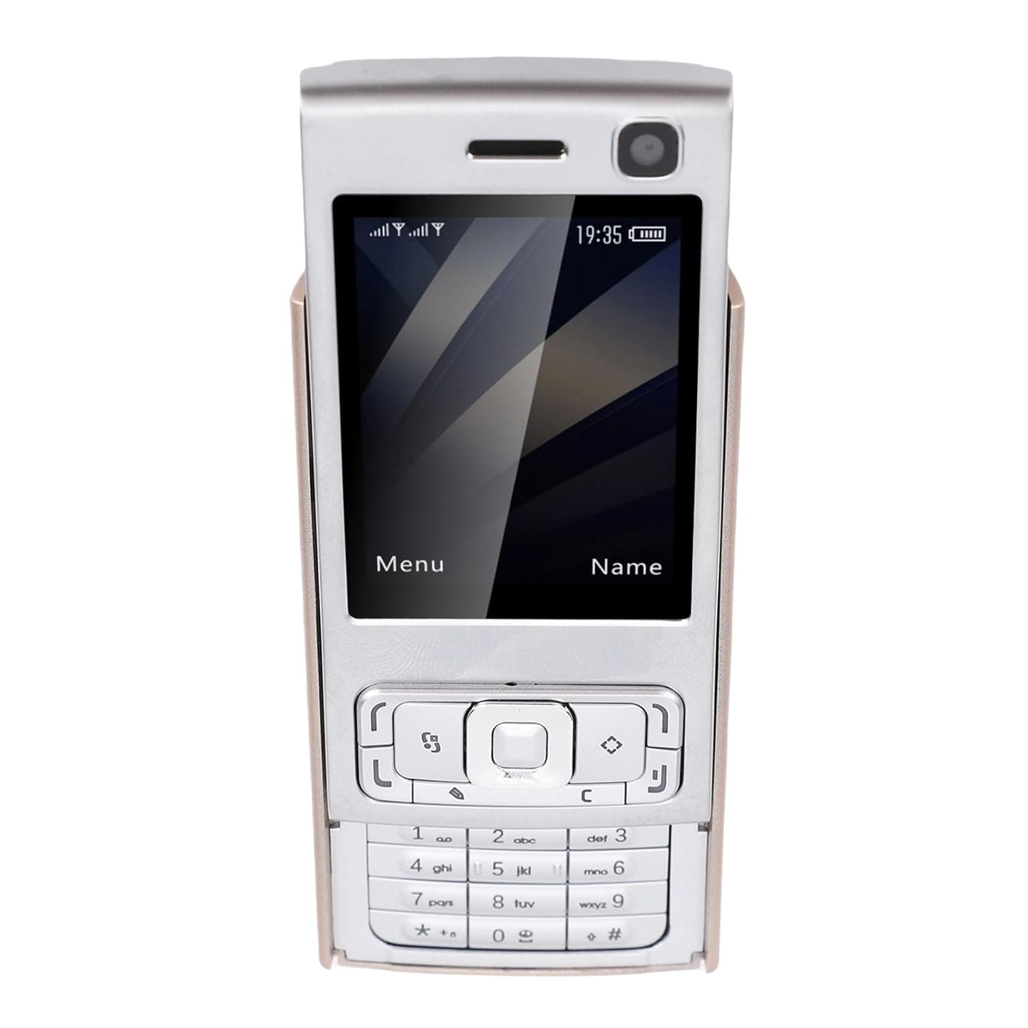 Unlocked Slider Phone, 2.0 Inch HD Screen GSM Mobile Phone with 1000mAh Battery, Loud Speaker, MP3 MP4 Player, FM Radio, for Seniors (Gold)