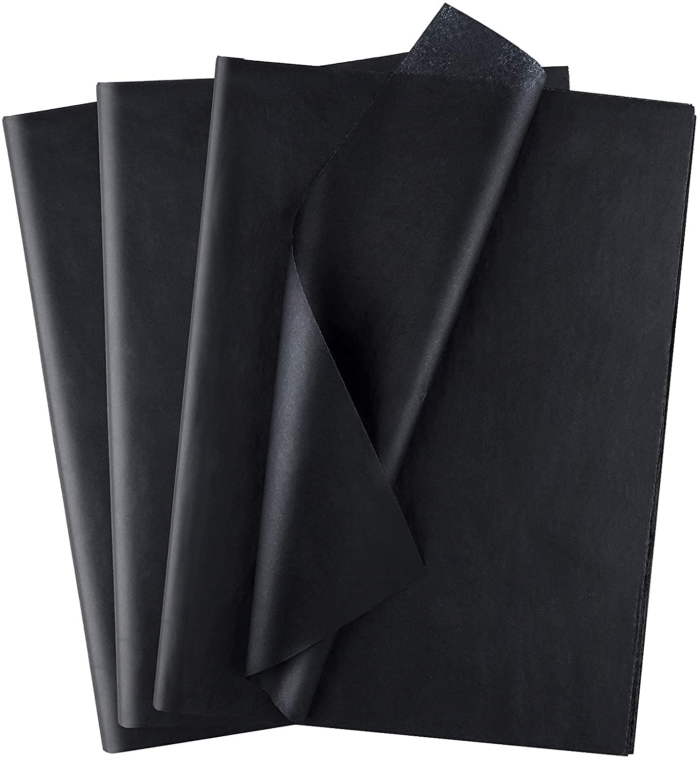 MARKQ Black Gift Wrapping Tissue Paper Sheets for DIY Crafts, Gift Bags, Holidays, Birthdays, 50 x 75 cm (50 Sheets)
