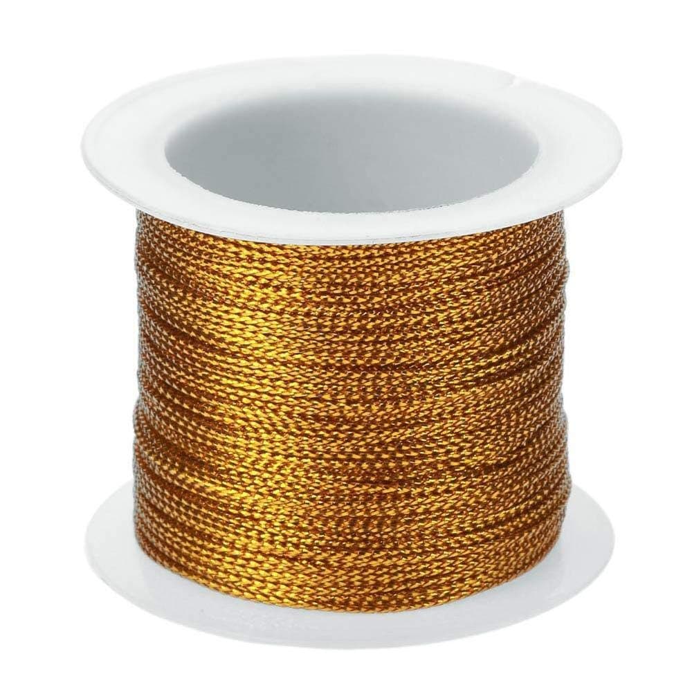Christmas Twine String DIY Wrapping String Cord Rope for Xmas Presents Kraft Gift Tags Labels - Gold