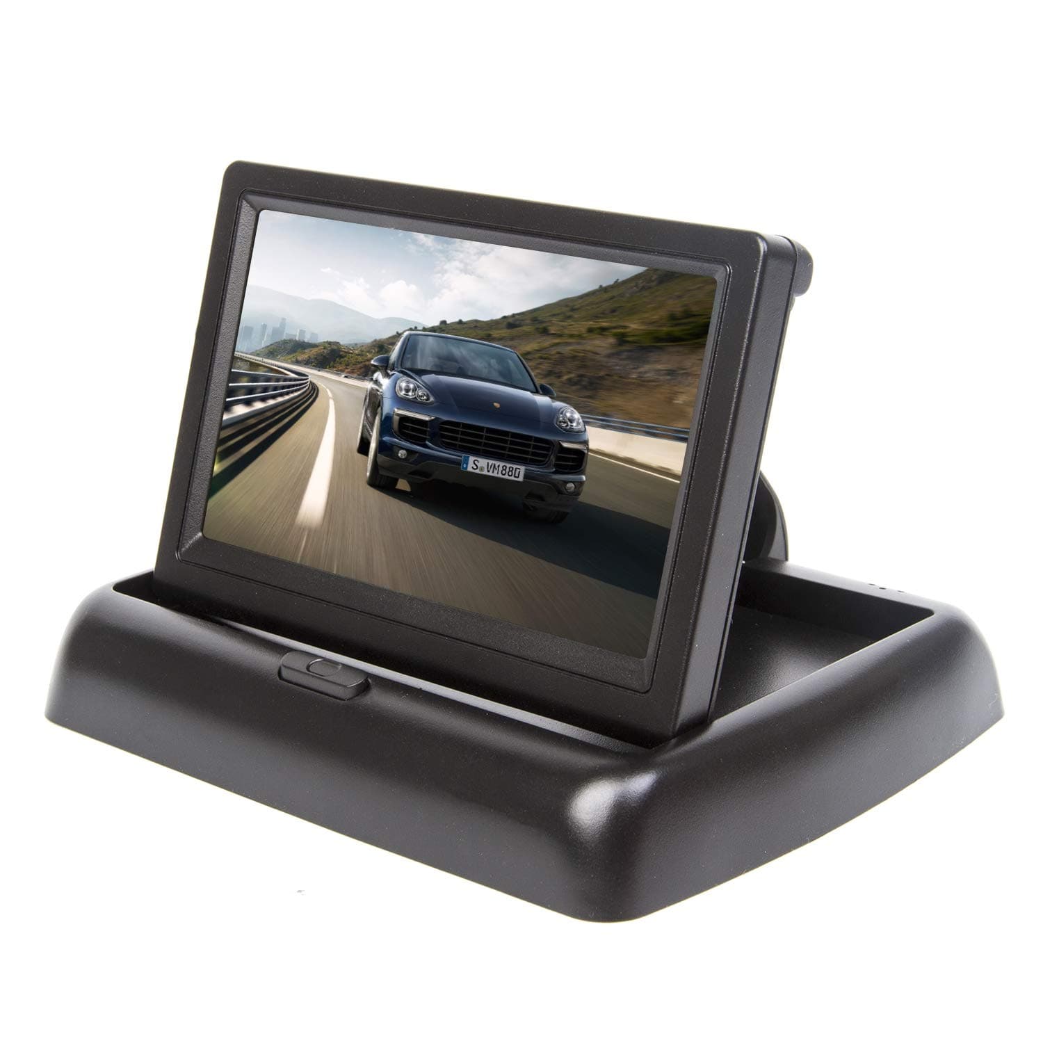 4.3 Inch Small Mini Digital Flip Down Foldable Monitor Screen for Car Truck Vehicle Rear View Reverse Parking Kits Home CCTV