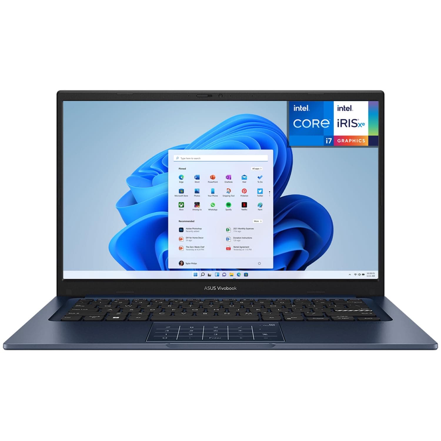Asus Vivobook 14" FHD Laptop - Intel Core i7-1355U, 12GB RAM, 512GB SSD, Windows 11, Newest Model - Quite Blue (X1404VA-I712512)