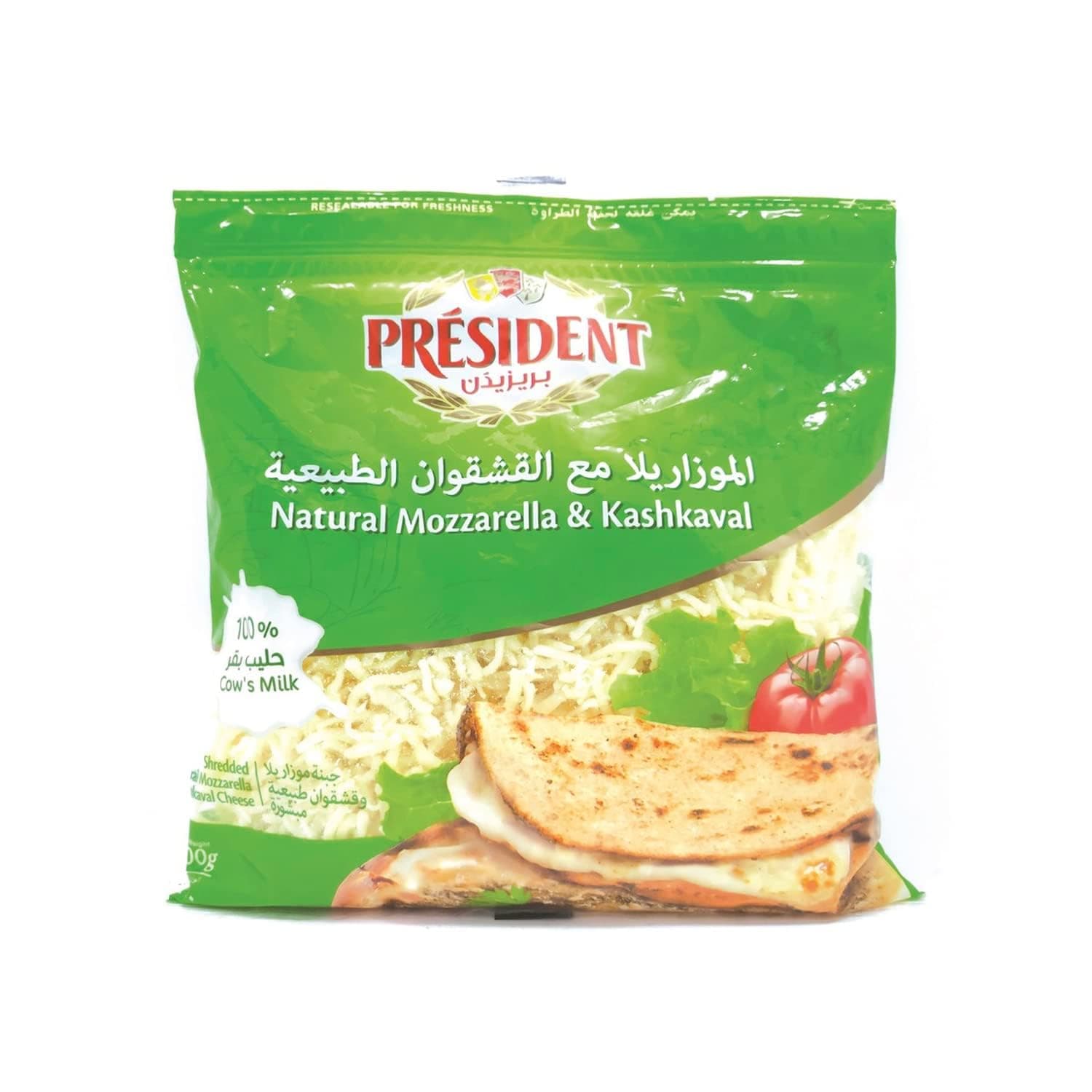 President Natural Mozzarella & Kashkaval Cheese 400g