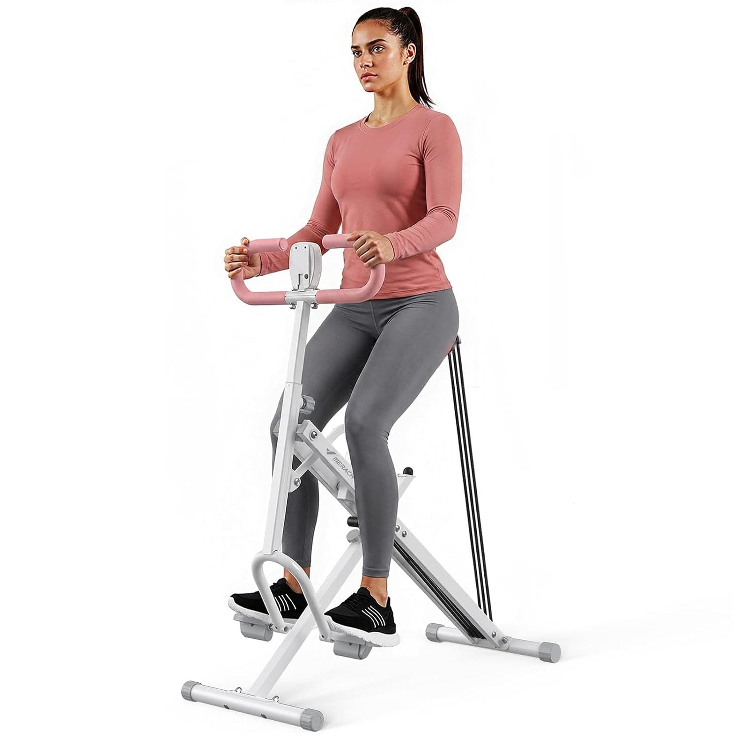 MERACH 2 in 1 Squat Rowing Machine جهاز رياضي, Easy Setup & Foldable Exercise Equipment ادوات رياضه, جهاز رياضي Workout Gym Equipment Adjustable Machine for Abs Equipment