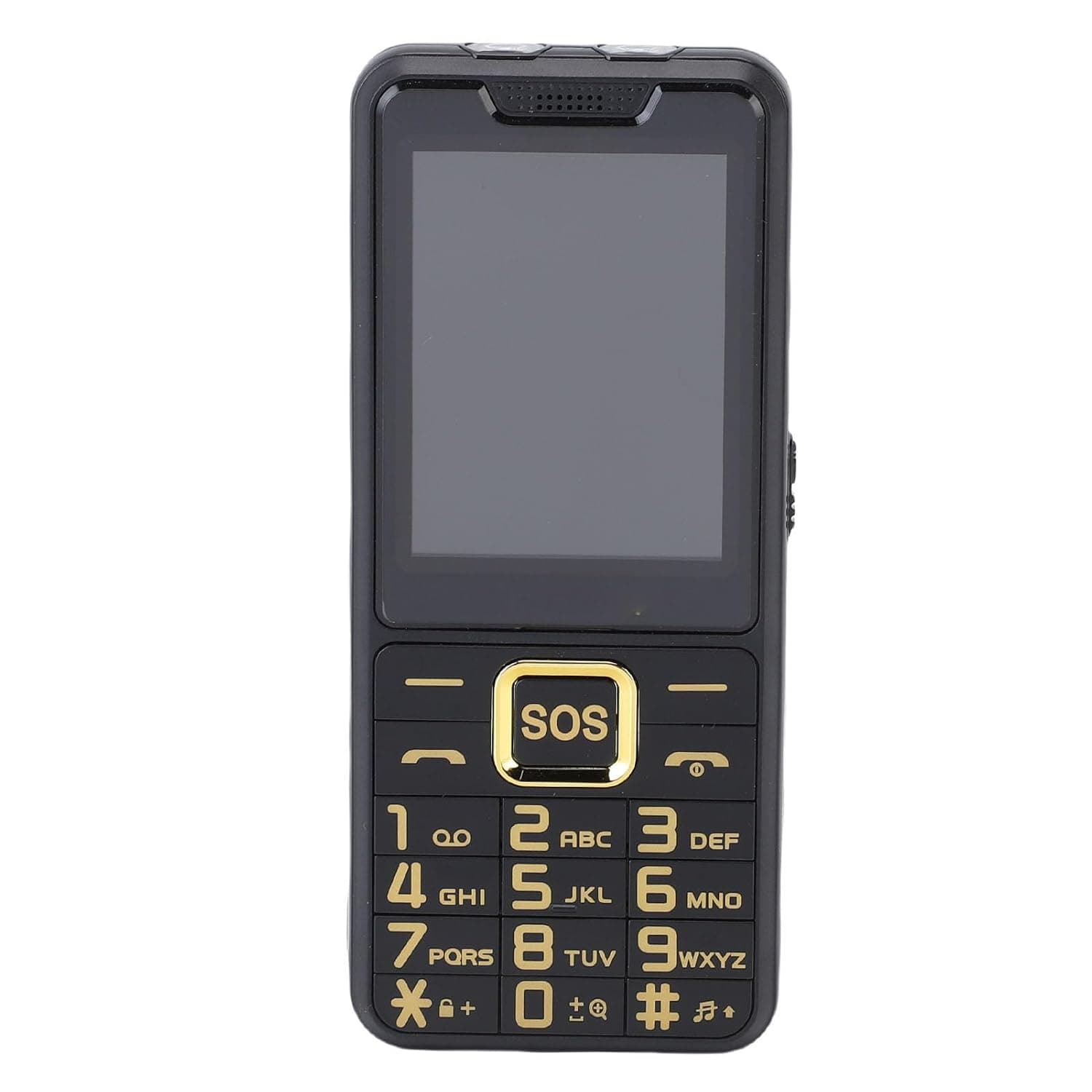 2G Cell Phone Unlocked, Large Tactile Keys, Voice Announcement 2.6" HD Display Dual SIM GSM 850/900/1800/1900MHz (Black)