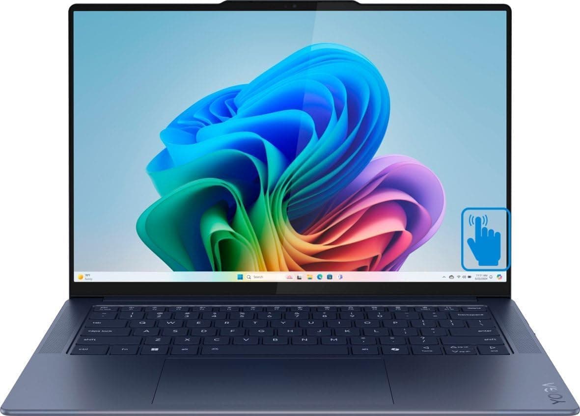 Lenovo Yoga Slim 7X Copilot Laptop 14.5" OLED 3K 1000 nits Touchscreen (Snapdragon X Elite X1E-78-100, 16GB LPDDR5X, 1TB SSD, Backlit KB, WiFi 7, Win 11 Home) (16GB RAM, 1TB