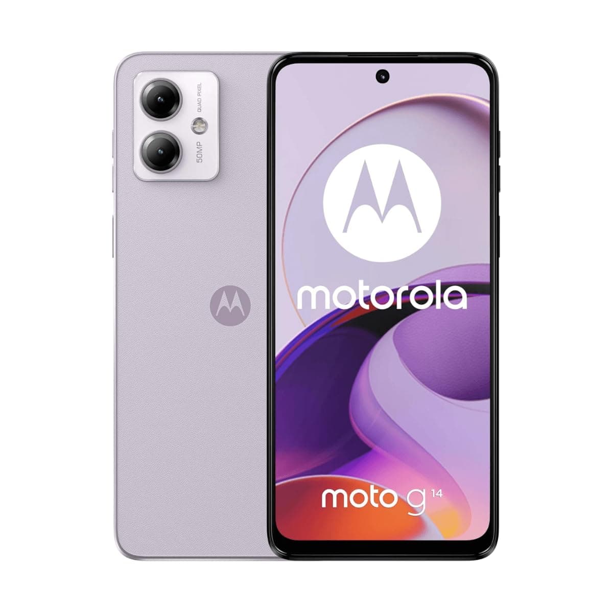 Motorola Moto G14 Dual-SIM 128GB ROM + 4GB RAM (GSM Only | No CDMA) Factory Unlocked 4G/LTE Smartphone (Pale Lilac) - International Version