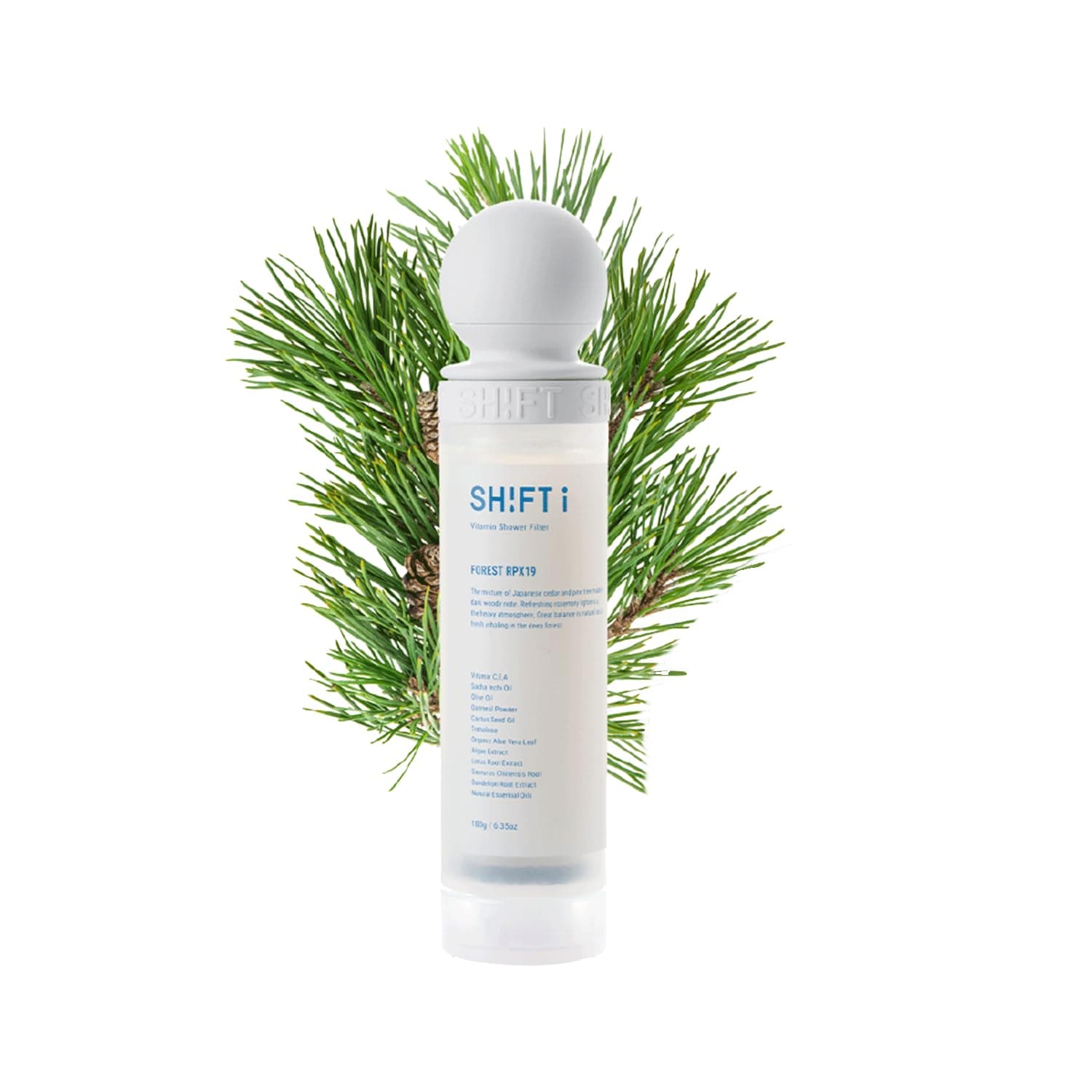 SH!FT Shift Vitamin Shower Essence Filter - Forest | Portable Water Purifier for Soft Skin and Hair | Removes Chlorine, Rust, and Impurities – Spa-Like Aromatherapy Experience Anywhere