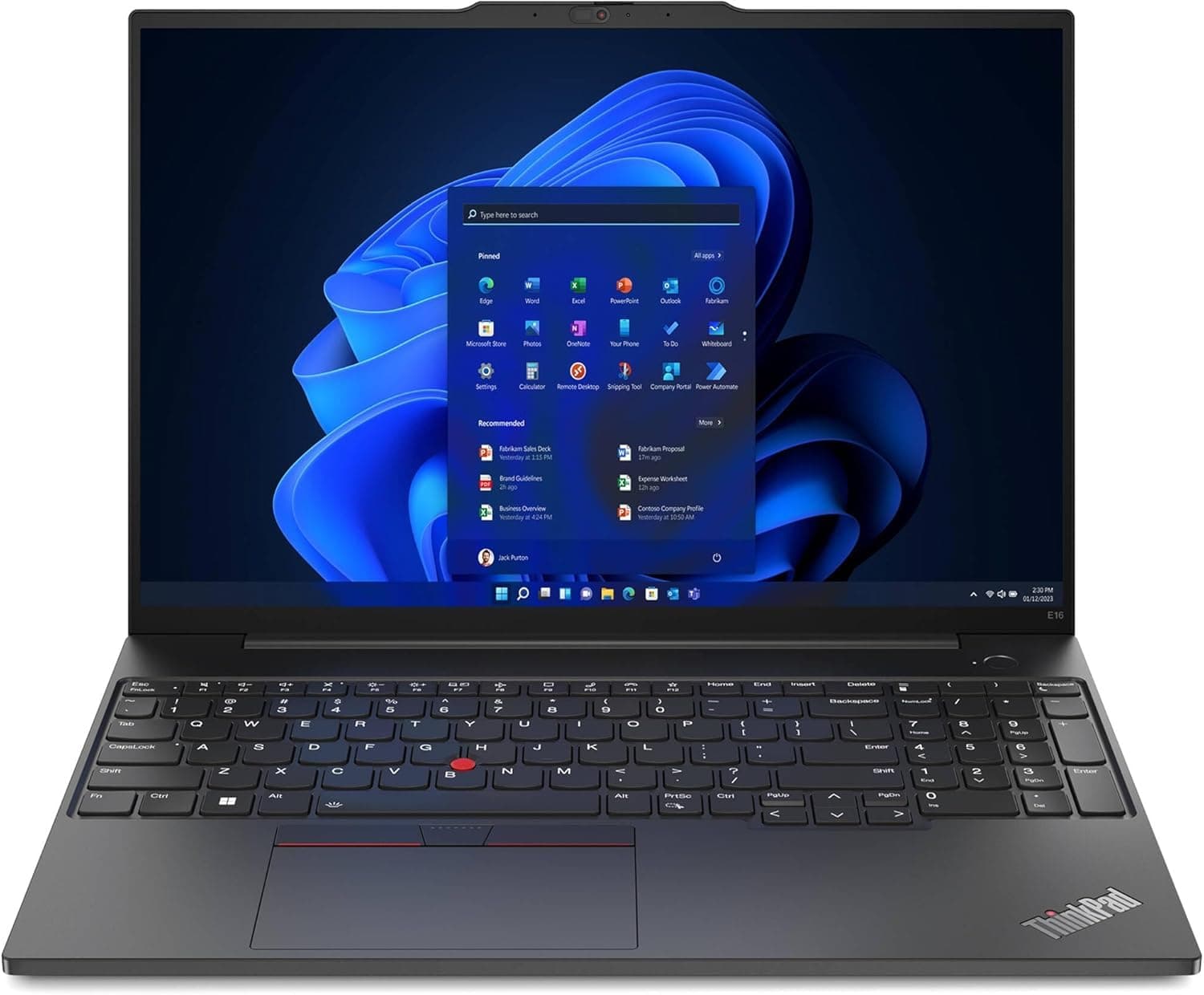 ThinkPad E16 Laptop Core Ultra 5-125U, 16 Inch WUXGA Display, 8GB Memory, 512GB SSD, Windows 11 Pro (Upgraded), Black