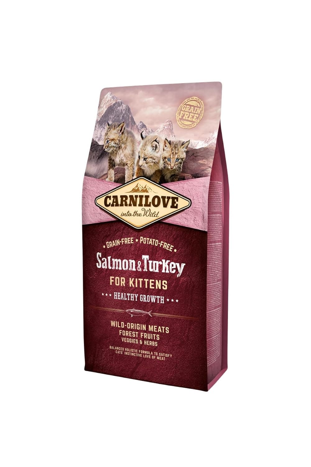 Carnilove Dry Cat Food with Salmon and Turkey for Kittens, 6 kg