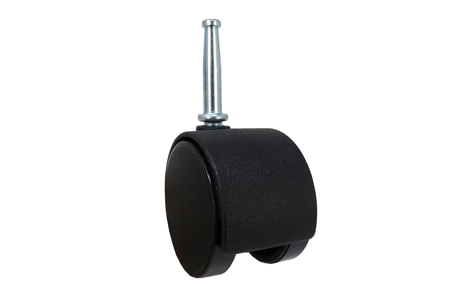 Shepherd Hardware 9406 2-Inch Office Chair Caster, Twin Wheel with Brake, 5/16-Inch Stem Diameter, 75lb Load Capacity, 2-Pack,Black