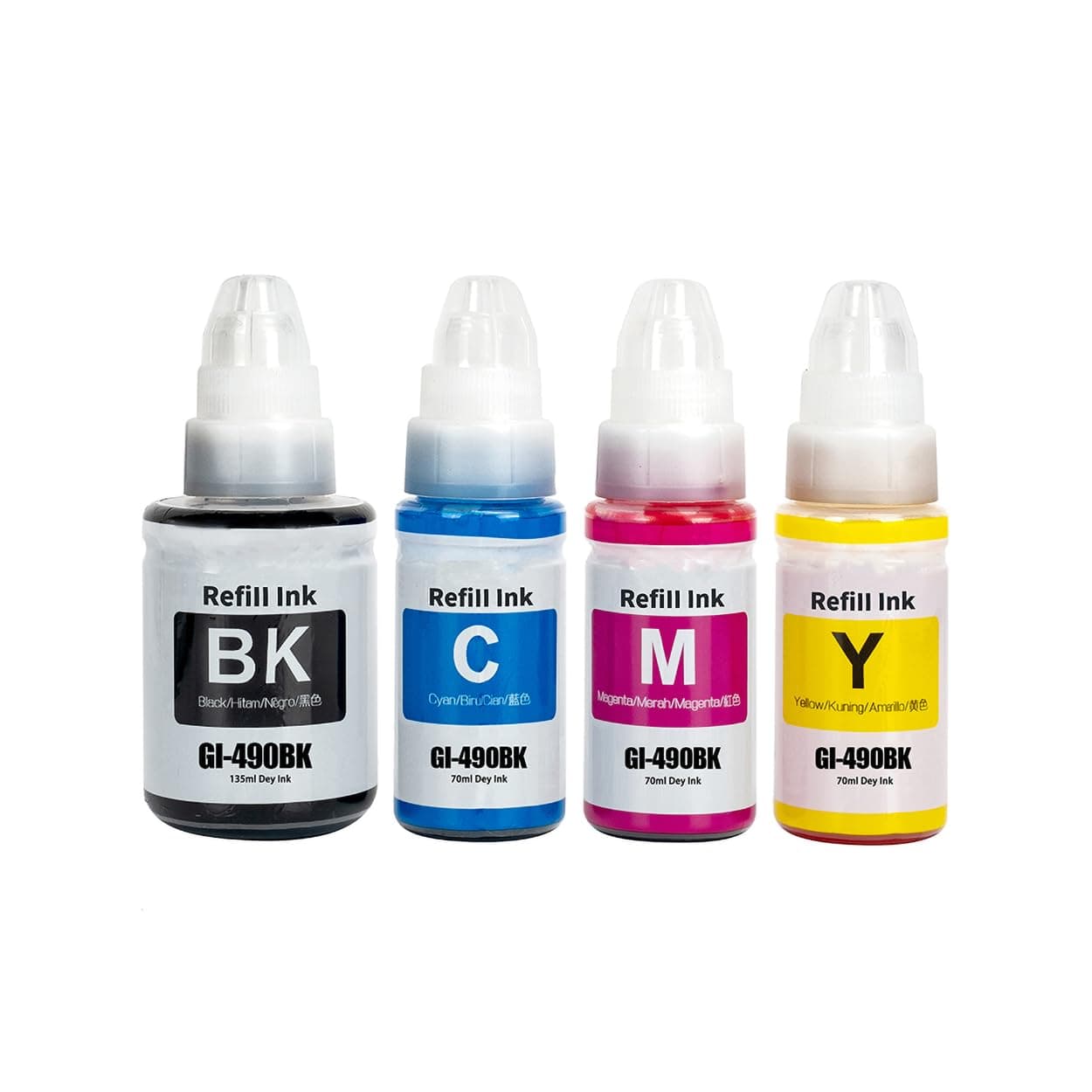 NexNova® ink GI-490 for CANON ink Set (Full-Pack of 4) for PIXMA G3400 G2400 G1400 G4400 G1411 G2411 G3411 G4411 G4410 G3410