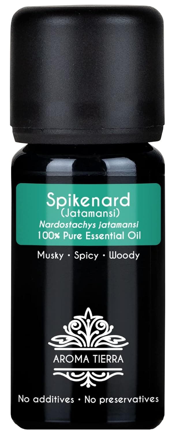 Spikenard Essential Oil or Jatamansi Oil (Nardostachys jatamansi) - Aroma Tierra - 100% Pure & Natural - 10ml
