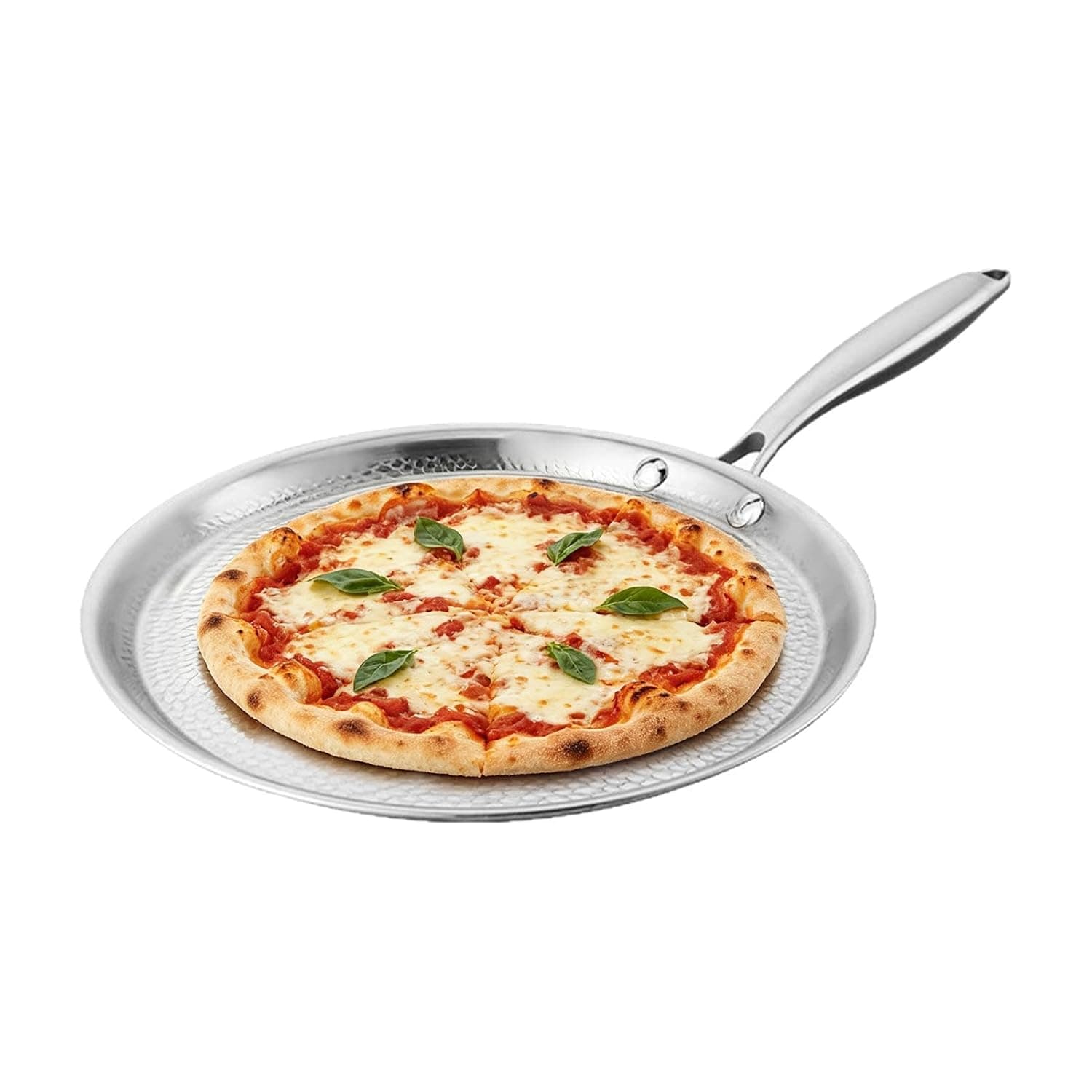 Titanium Fry Pan High Temp-resistant No Coating Cookware | Non-Stick Titanium Hammered Pan for Kitchen Restaurant Sauce Omelette Induction Oven Stove Cooktop