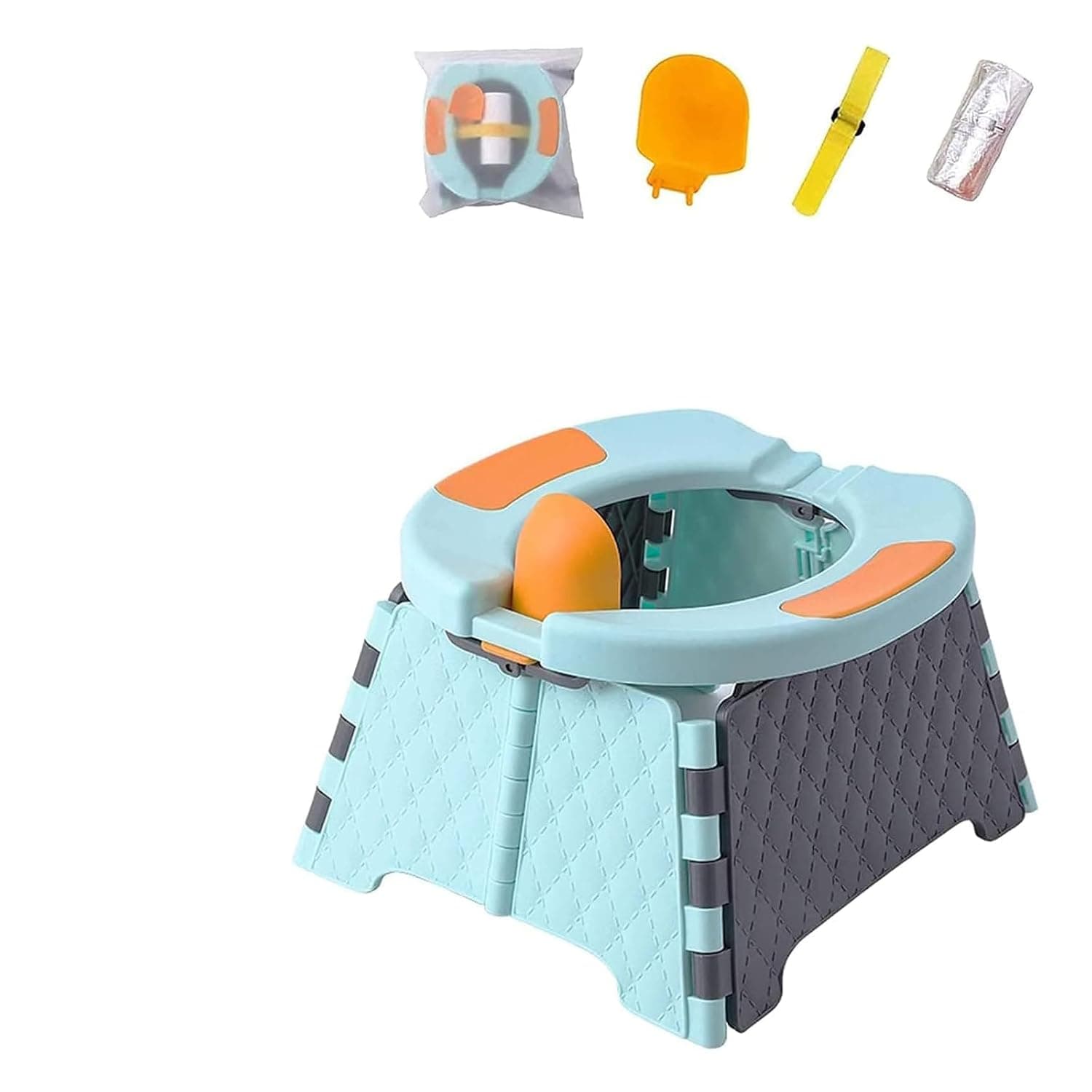 Toddler Portable Potty Training Seat Foldable Toilet Child Travel Potty in Car Camping Potty Chair Seat Collapsible potty for Kids Baby Indoor Outdoor