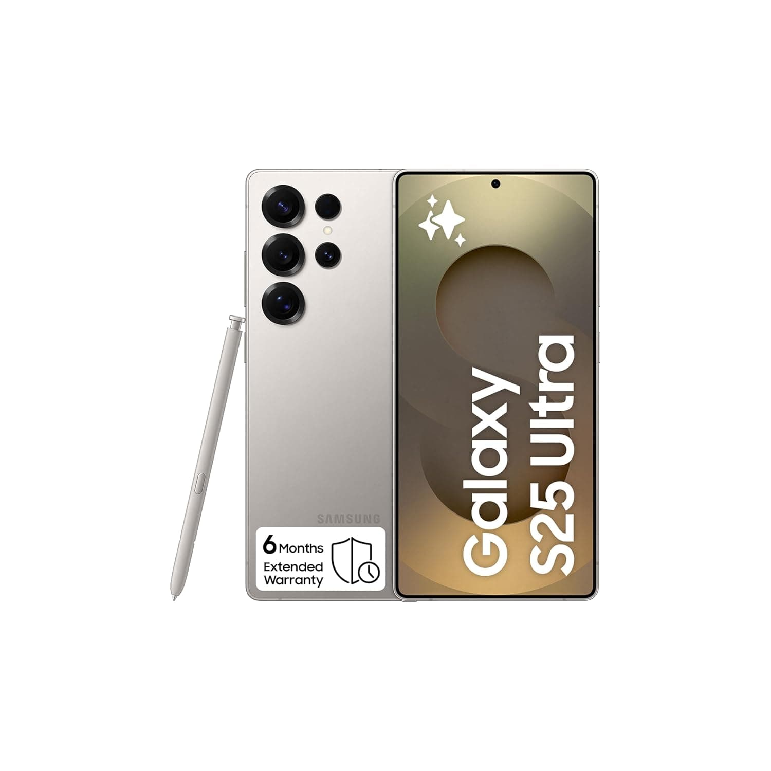 Samsung Galaxy S25 Ultra AI Phone, 256GB Storage, 10 Months x 0% interest Buy Now Pay Later, 6 Month Extended Manufacturer Warranty, Titanium Gray, 200MP Camera (KSA Version) [Amazon Exclusive]