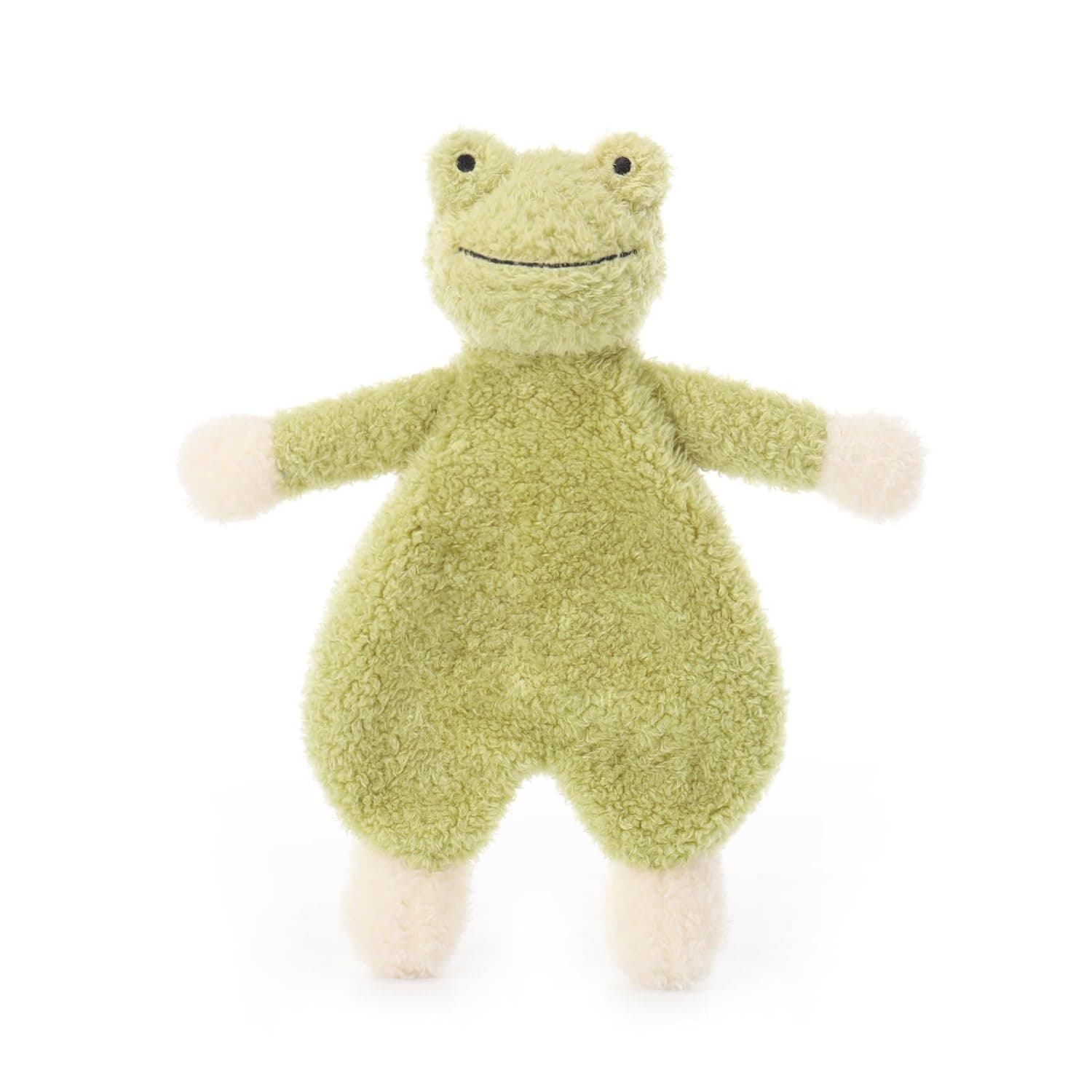 Apricot Lamb Figure Frog Cute Security Blanket for Baby Boy and Girl, Plush Lovey for Infant and Toddlers, 9.8 Inches