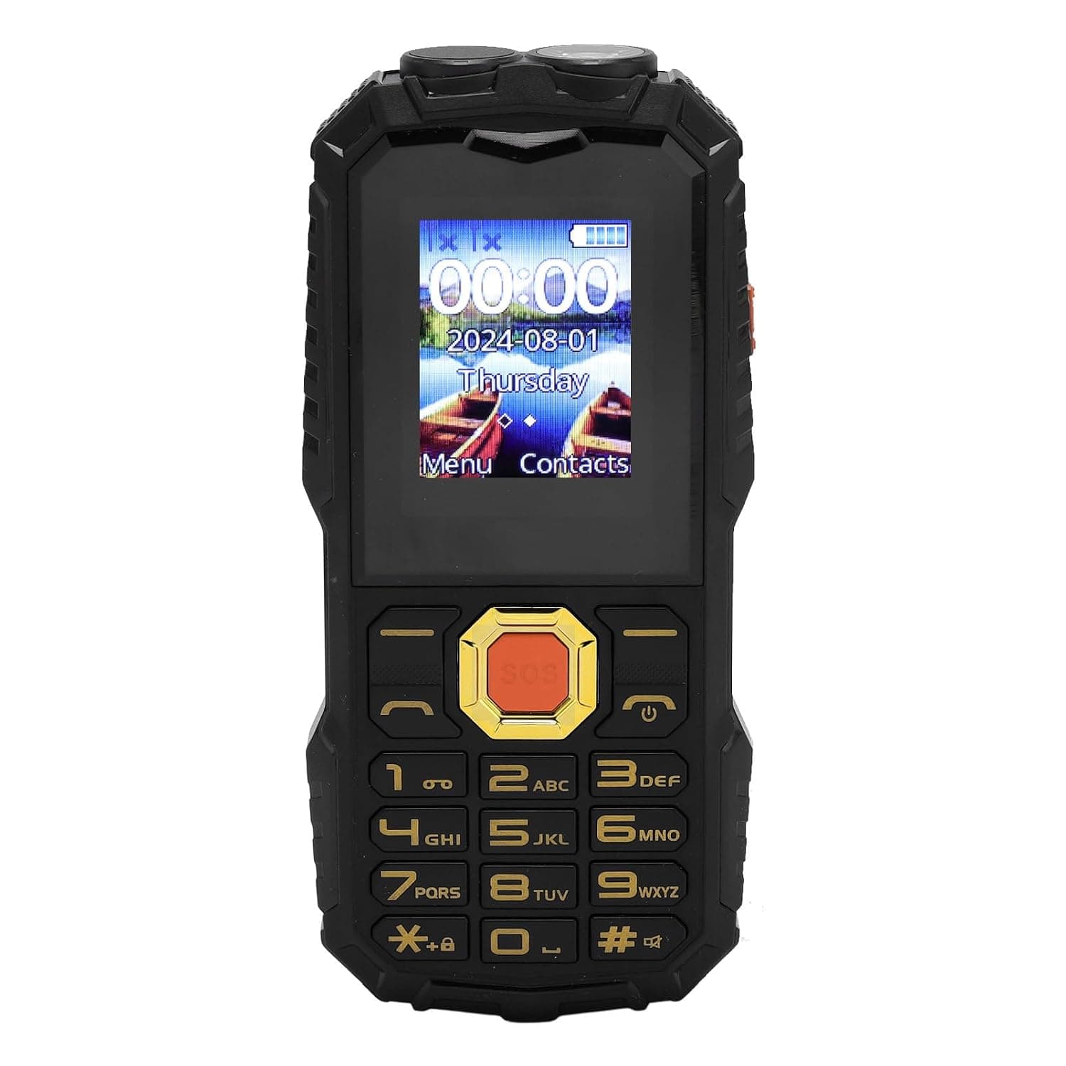 Cryfokt Older Mobile Phone, 4G Older Phone 1.8 Inch HD Screen for Work Lives Family (Black)